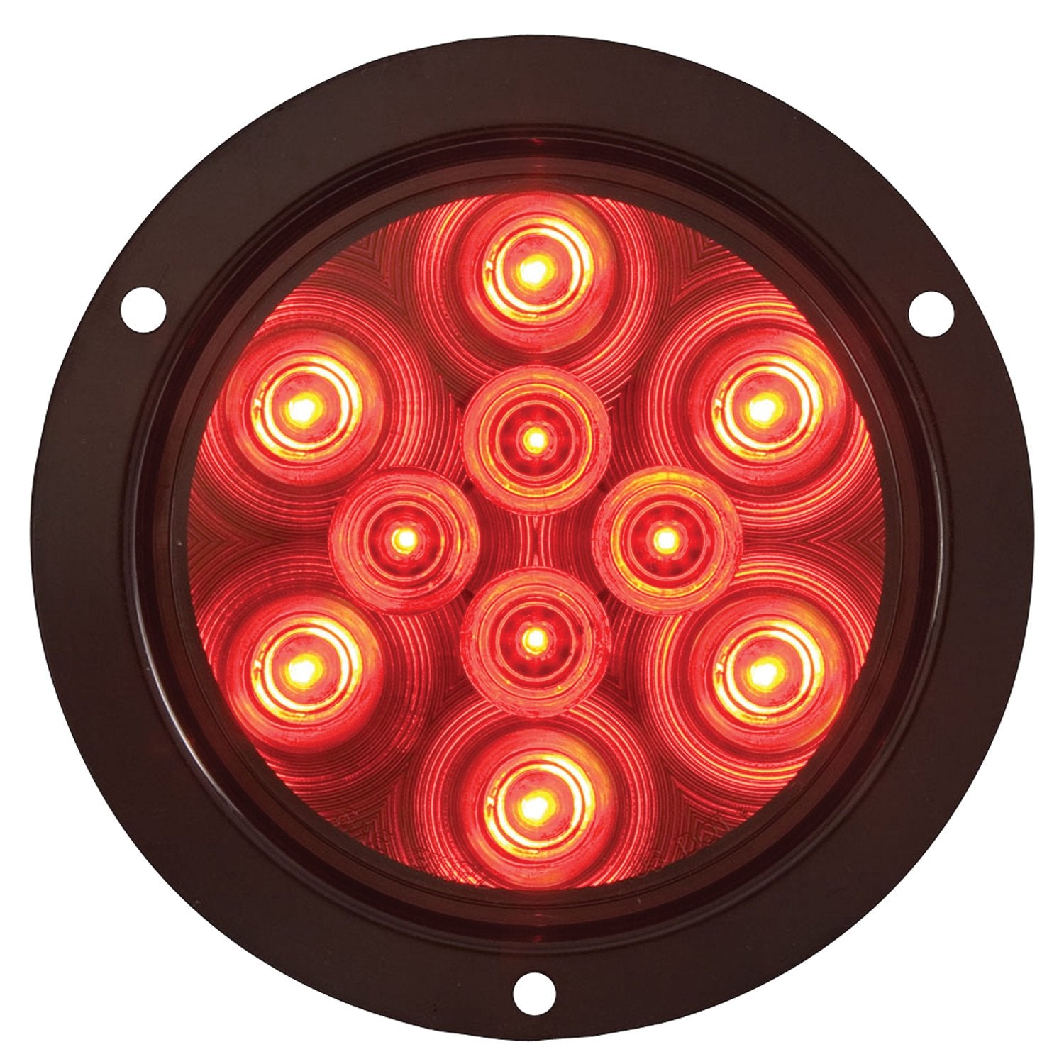 Optronics Stl42Rbp Red 4'' Round Sealed Led Light With Mounting Flange