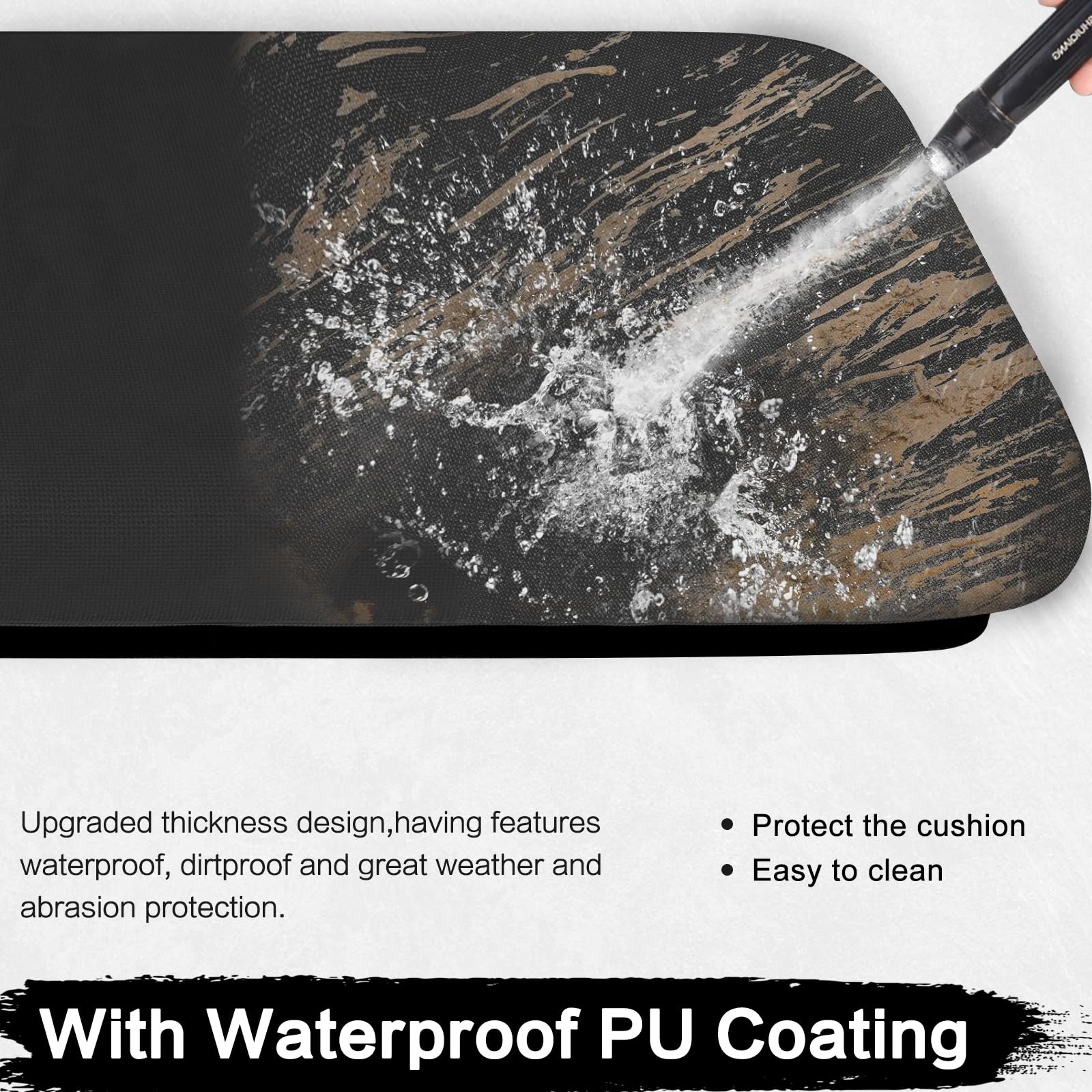 SMOTRCC Ranger 1000 Seat Covers with Headrest Covers - Waterproof PU Coatin Compatible with Polaris Ranger 1000/Ranger XP 1000/R