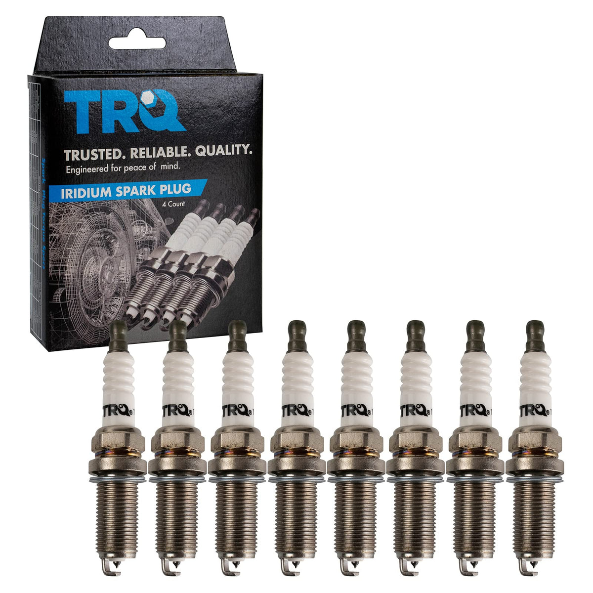 Trq Iridium Spark Plugs Engine Tune Up Ignition Kit 8 Piece Set Compatible With 2011-2017 Ford F-150 2011-2019 Mustang