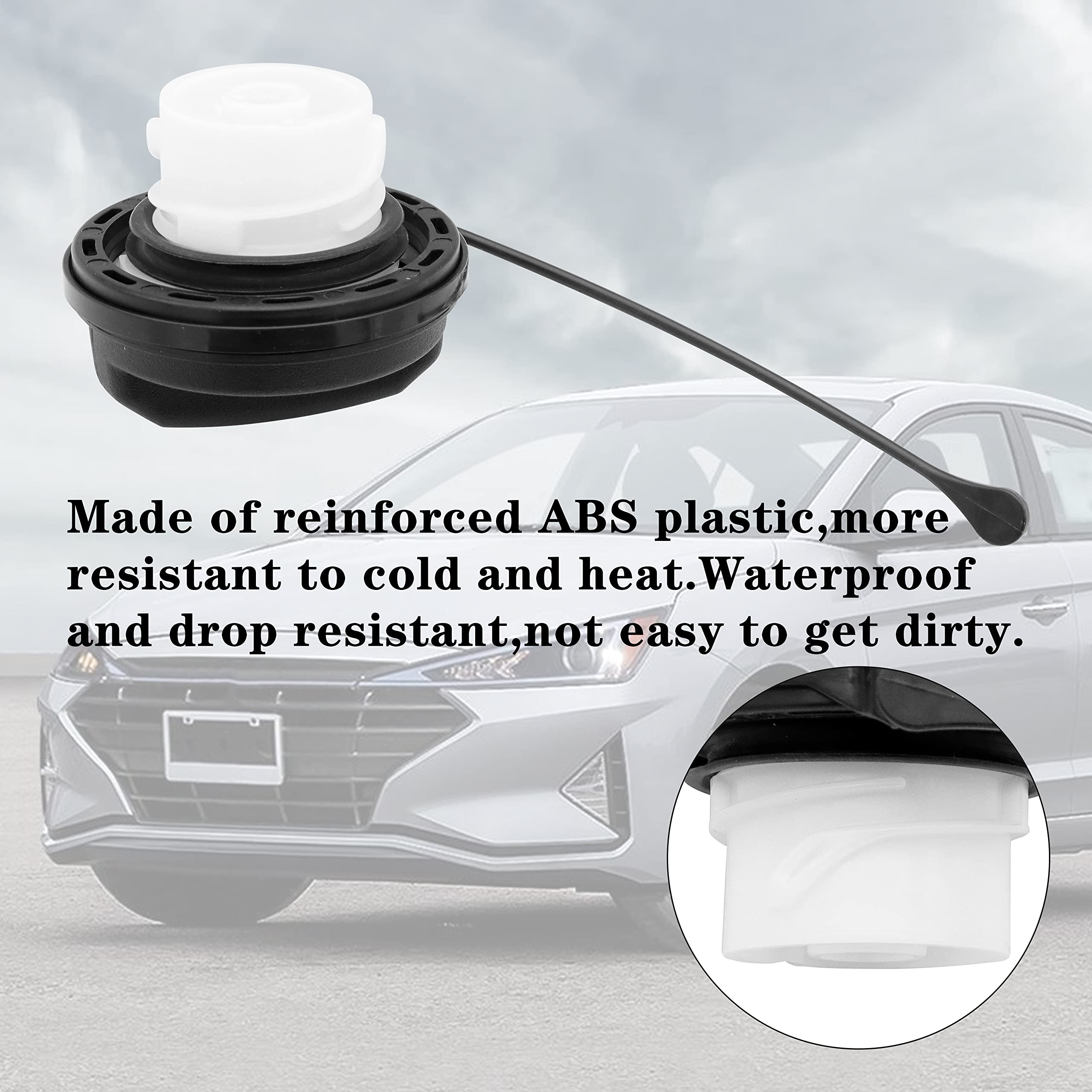 Gas Cap Fuel Cap Replace 31010-3L600 For 2004-2021 Hyundai Accent Azera Elantra Coupe Gt Entourage Equus Genesis Coupe Santa Fe Sport Xl Sonata Tiburon Tucson Veloster N Veracruz,Kia Soul Forte,More.