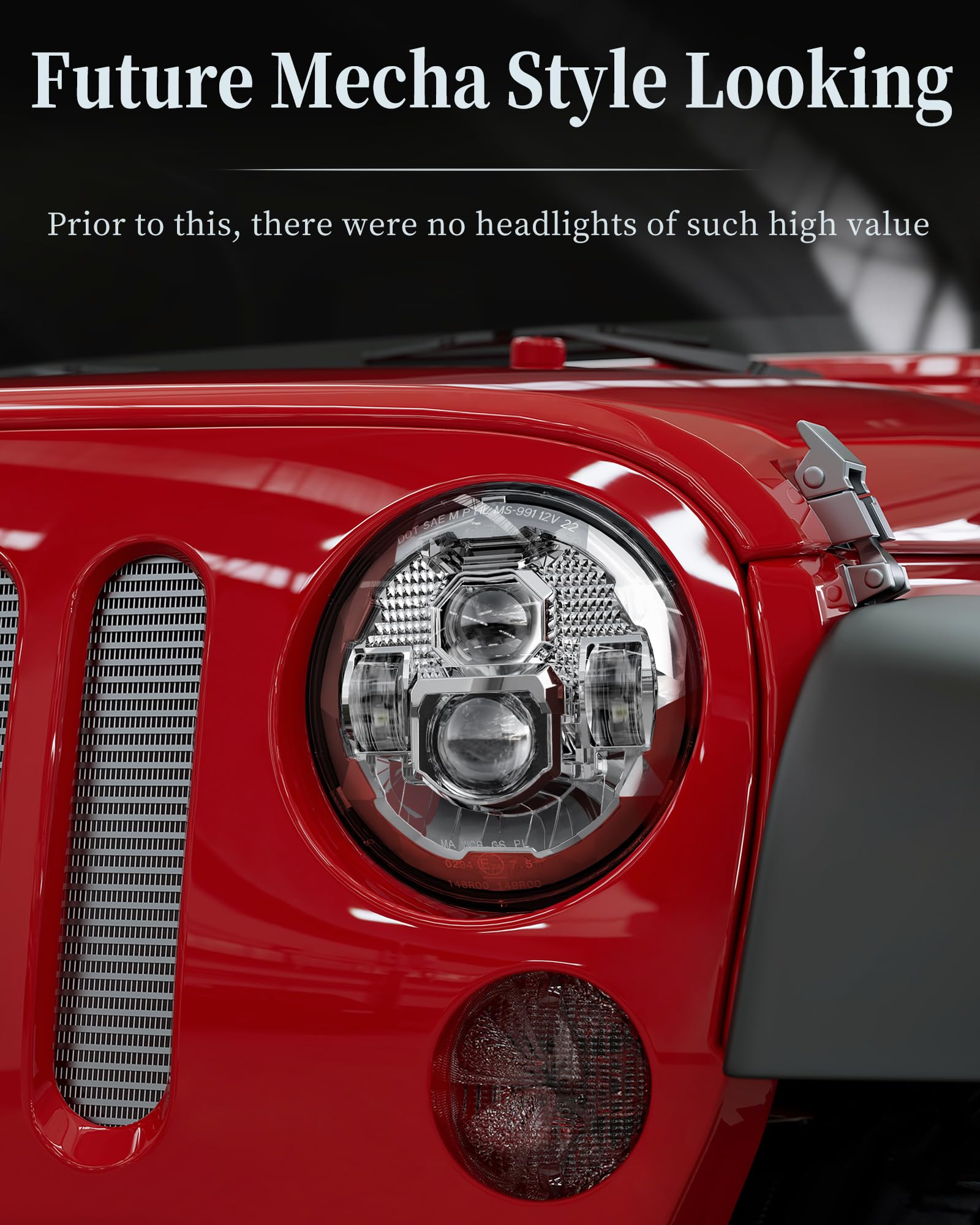 Hwstar 2023 Upgraded 1000% Bright Anti-Glare 7 Inch Led Headlights Round Compatible With Jeep Wrangler Jk Jku Tj Lj Toyota Austi