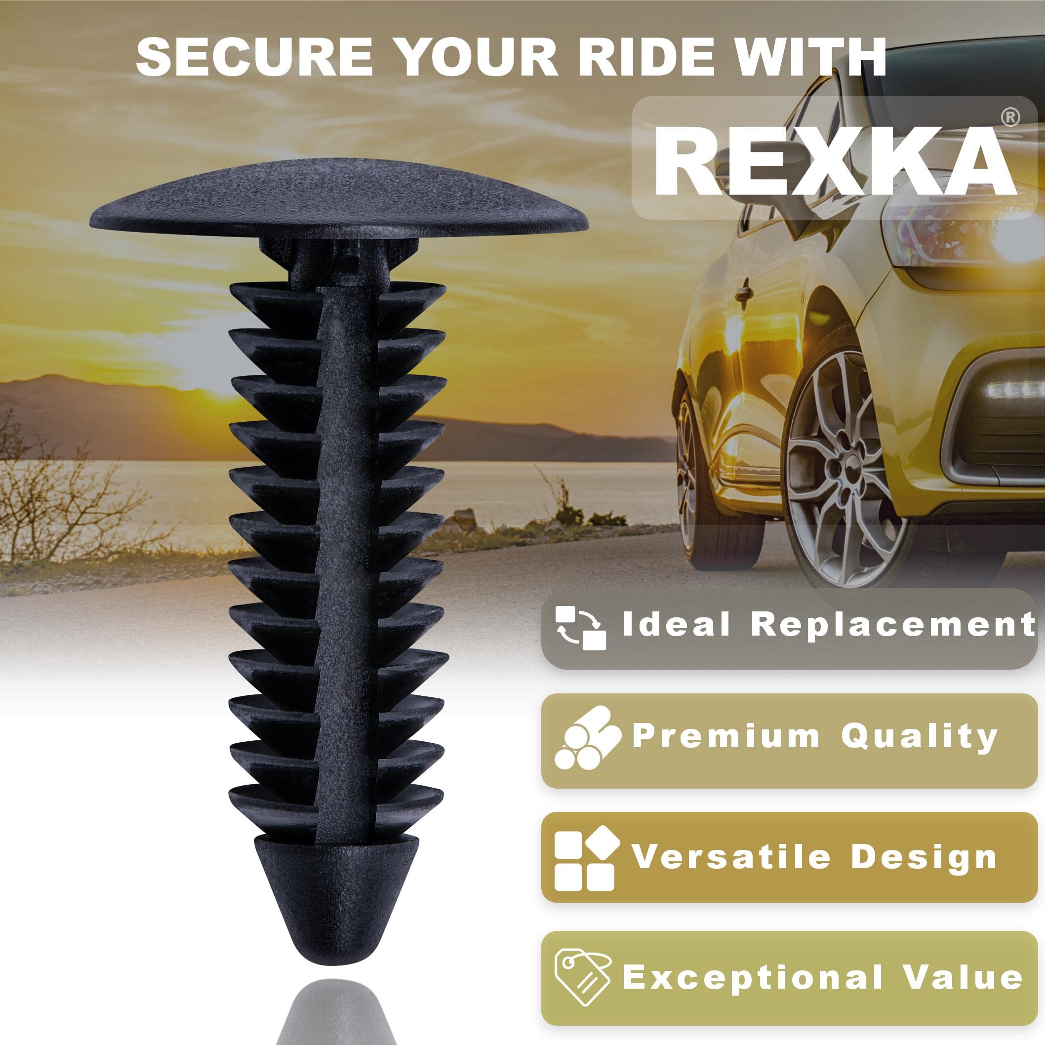 Rexka 20Pcs 5/16 Hole Fender Liner Splash Shield Trunk Lid Bumper Cover Trim Retainer Clip Fastener For Gm 10121502 Buick Cadill