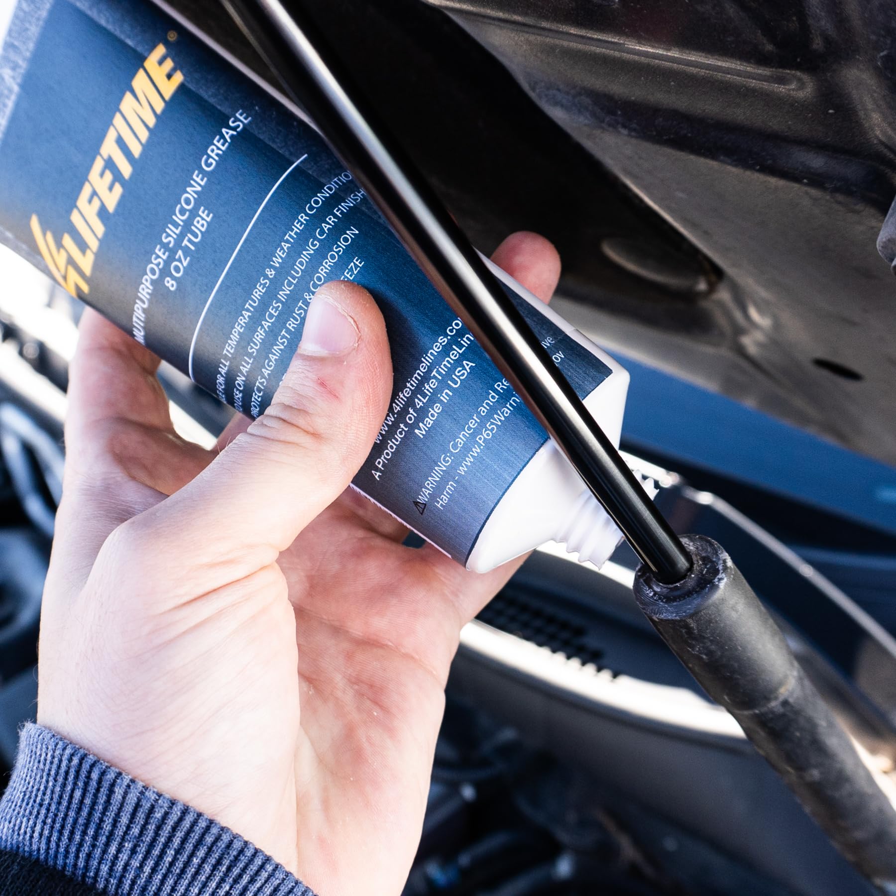 4LIFETIMELINES Multipurpose Silicone Grease for Use on All Surfaces - Non-Melting, No Drip, No Freeze, Long-Lasting Lubrication