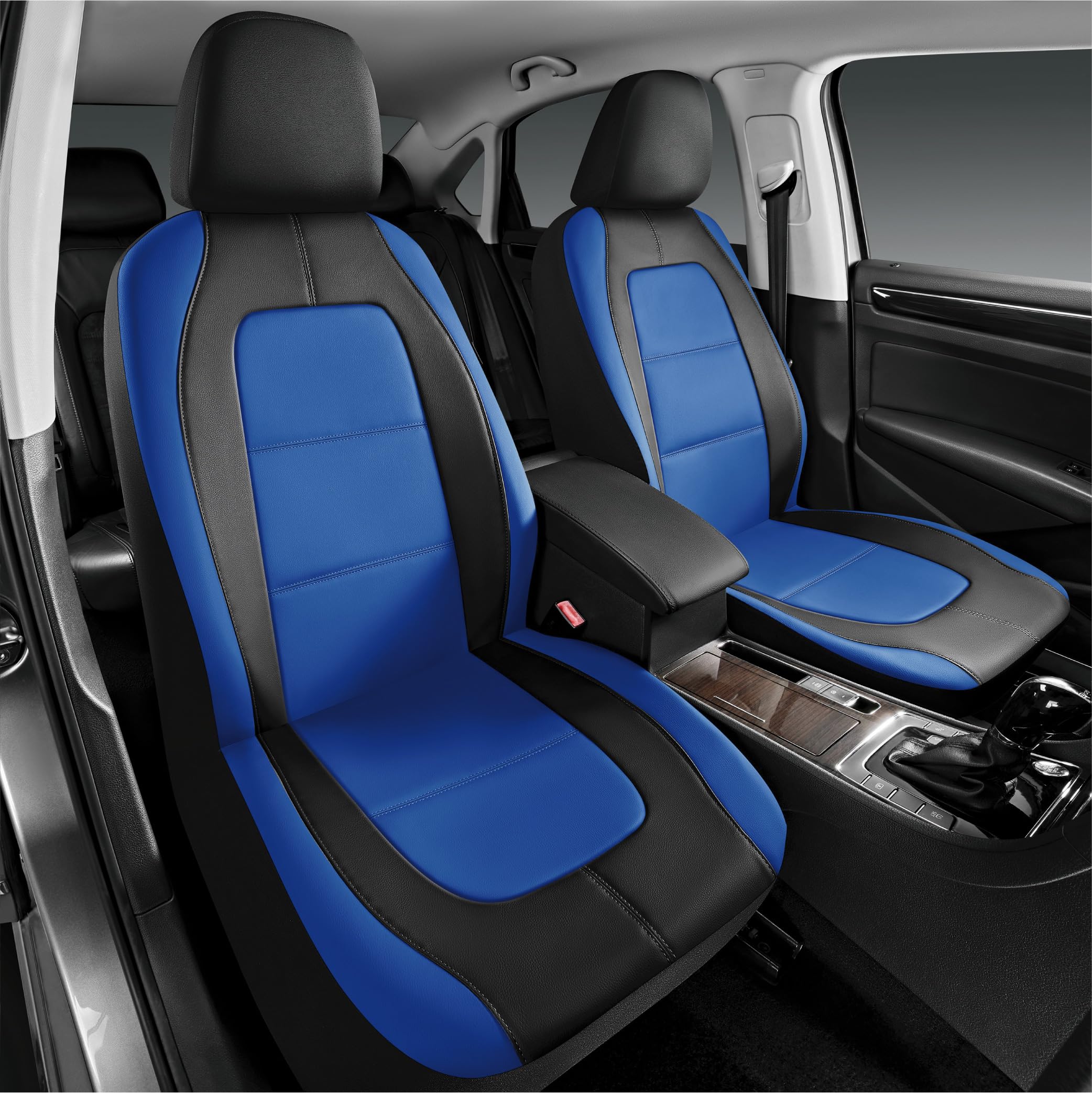 Road Comforts Car Seat Cover, Leather Full Set Car Seat Cover, Automotive Front Rear Seat Covers, Airbag Compatible Universal Fi