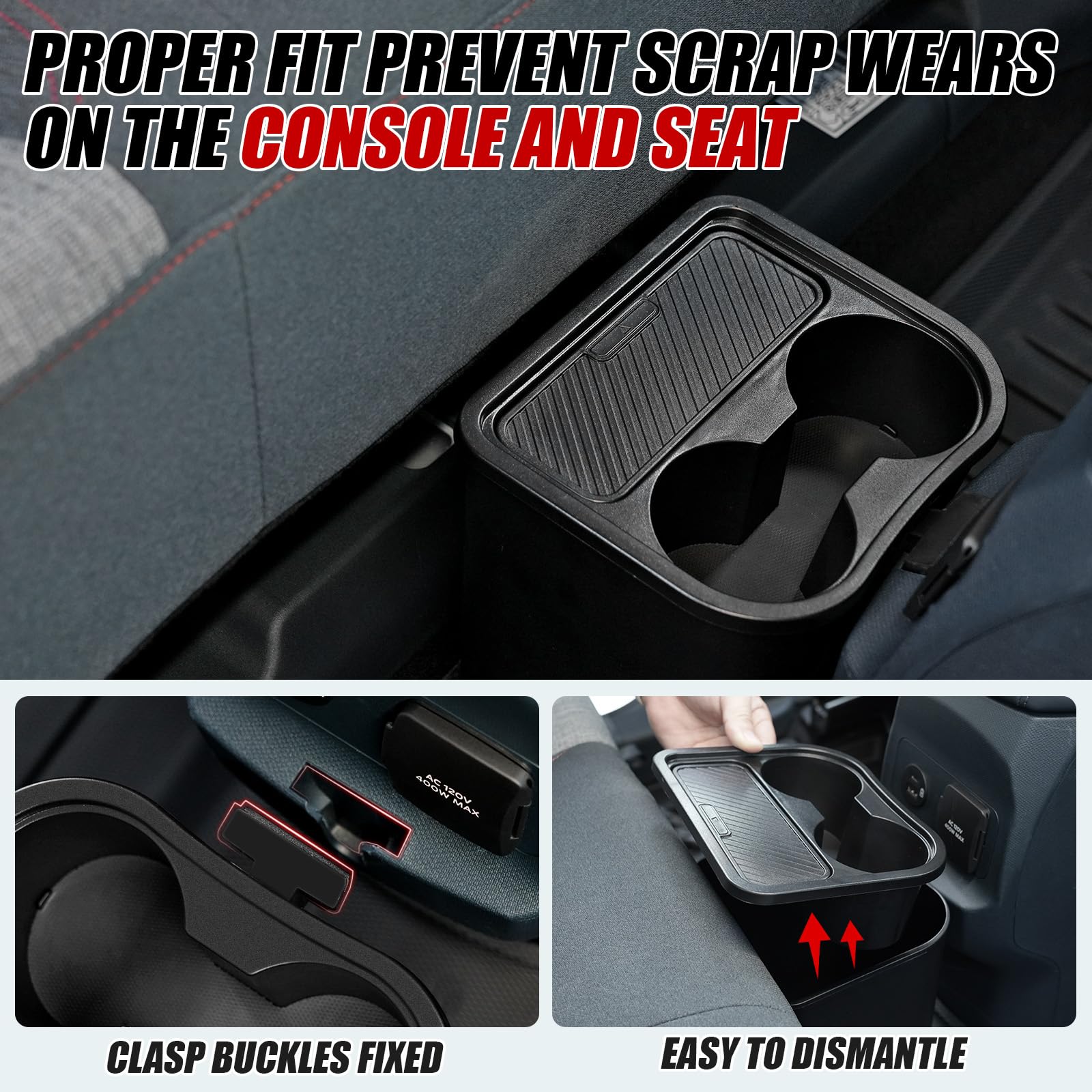 Mabett Trash Can For Ford Maverick 2025 2024 2023 2022, Multi-Function Maverick Accessories, Trash Bin With Cup Holder, Extra Re