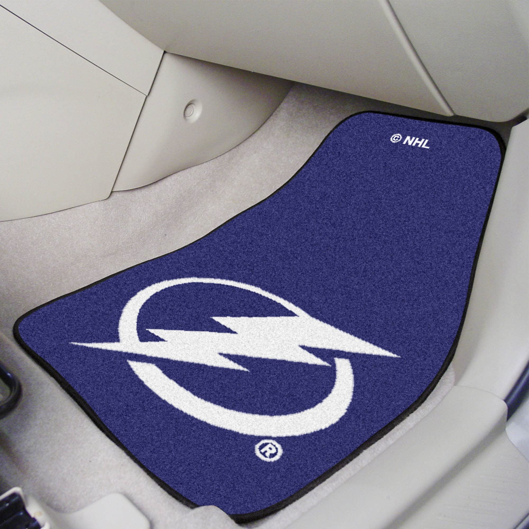 Fanmats - 10551 Nhl Tampa Bay Lightning Nylon Face Carpet Car Mat 18''X27''