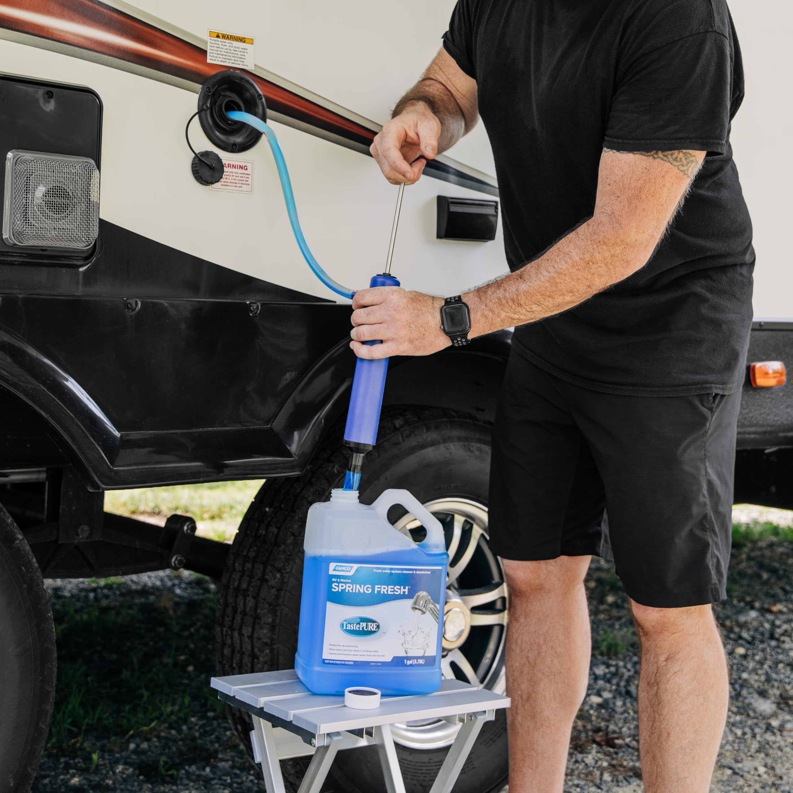 Camco RV Antifreeze Hand Pump Kit - Protect RV Plumbing & Simplify the Winterizing Process - Manually Pump RV Antifreeze Directl