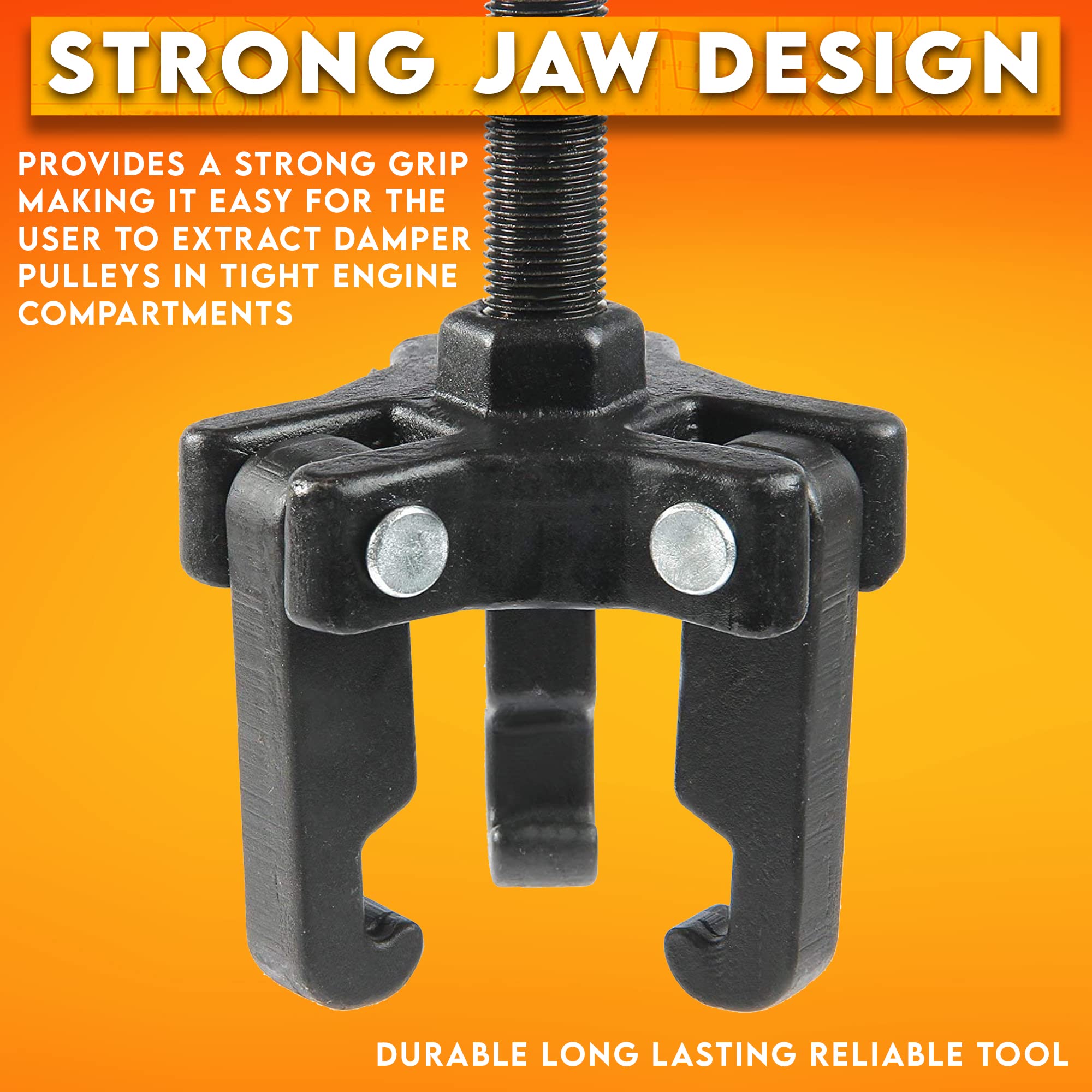 Shankly Harmonic Balancer Puller, Crankshaft Pulley Removal Tool or Harmonic Pulley Puller Tool, Steering Wheel Puller Kit With