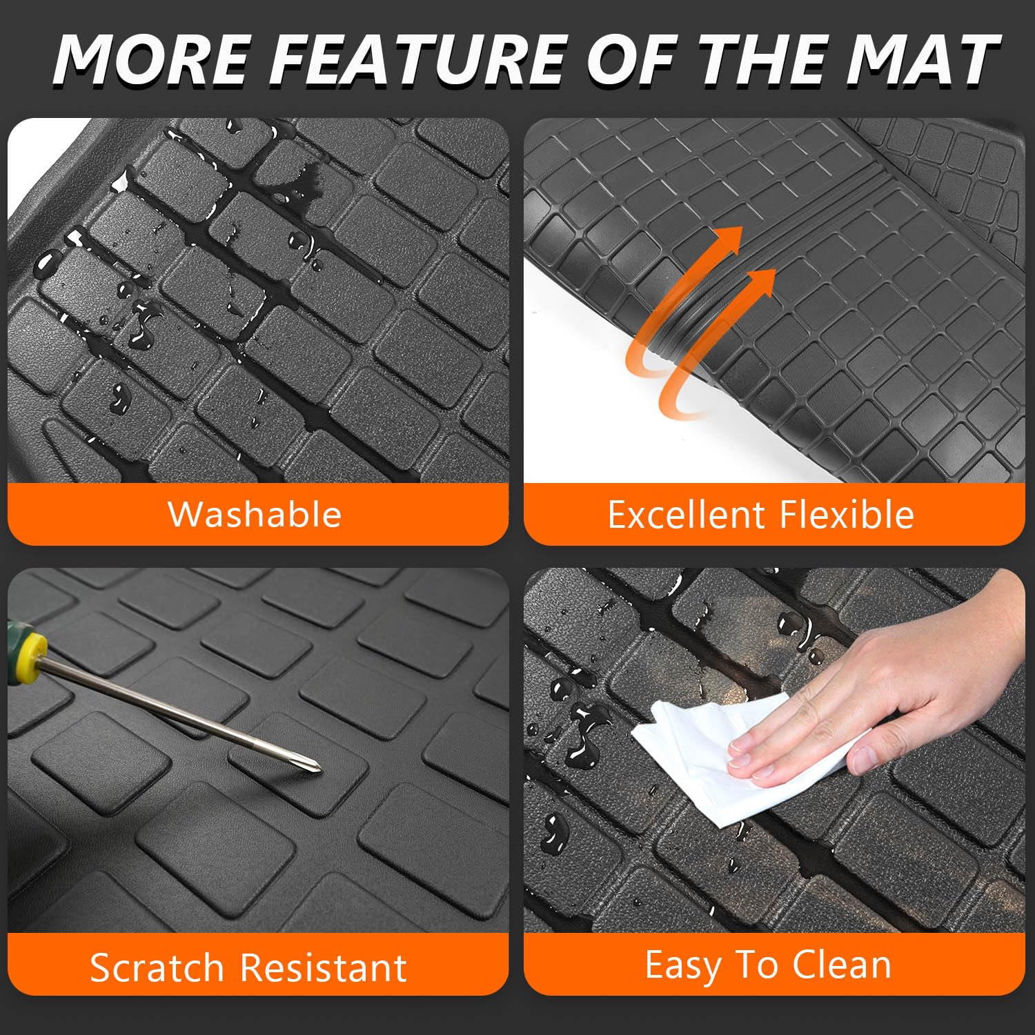 Powoq Fuel Cargo Mat Compatible With 2017-2022 Honda Crv Trunk Mat Cargo Liner Tpe Backrest Trunk Liner Replacement For 2017 201