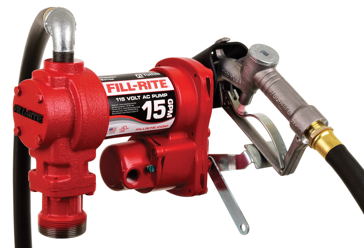 Tuthill Transfer Fr610H 115V 1.5 Amp Heavy-Duty 15 Gpm Corded Fuel Transfer Pump With Manual Nozzle