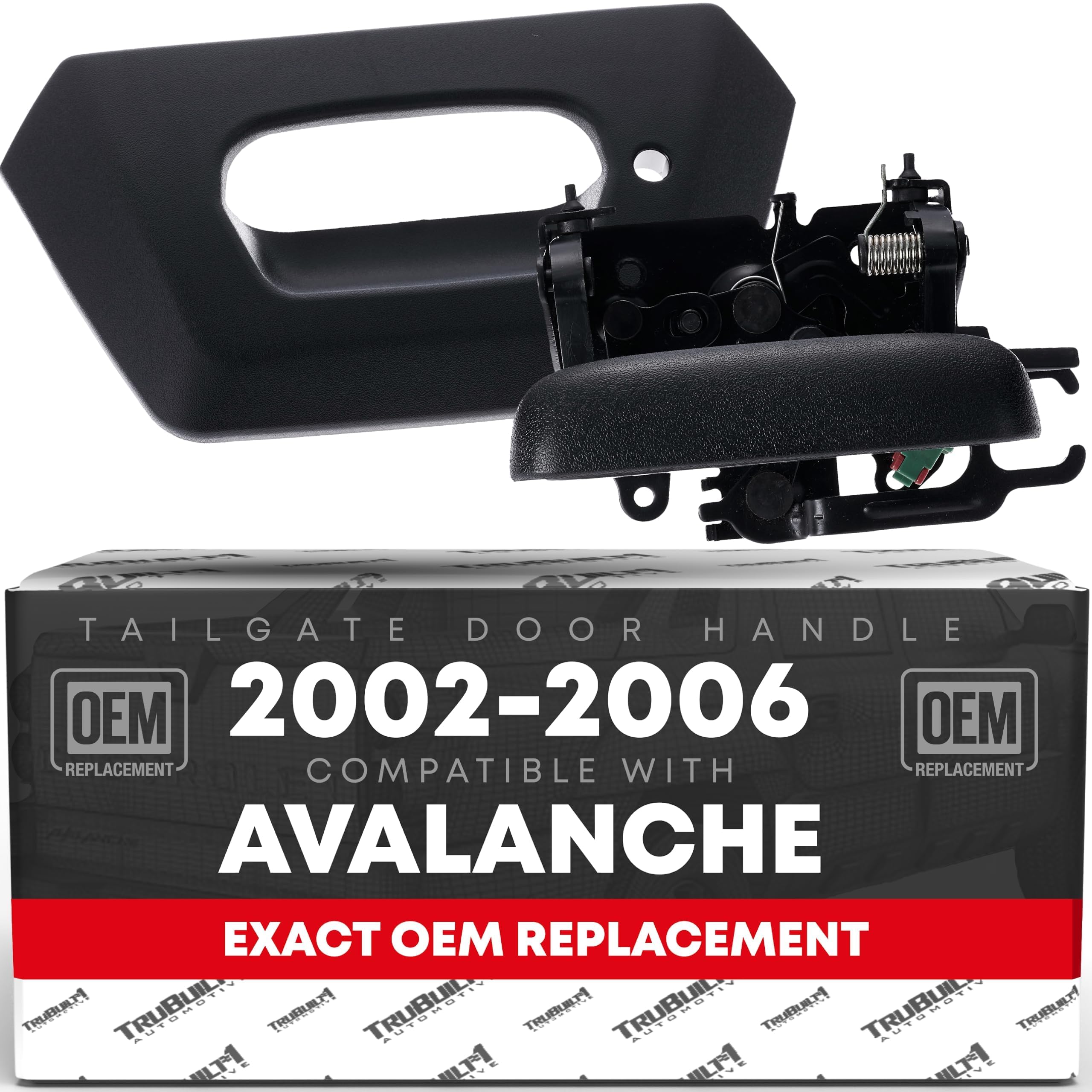 Tailgate Handle Assembly Replacement - Compatible With 2002-2006 Chevrolet Avalanche - Textured Black, Liftgate Latch Handle - Oem 15094722, 93440179, Gm1916105, Gm1915115, 82779, 79602