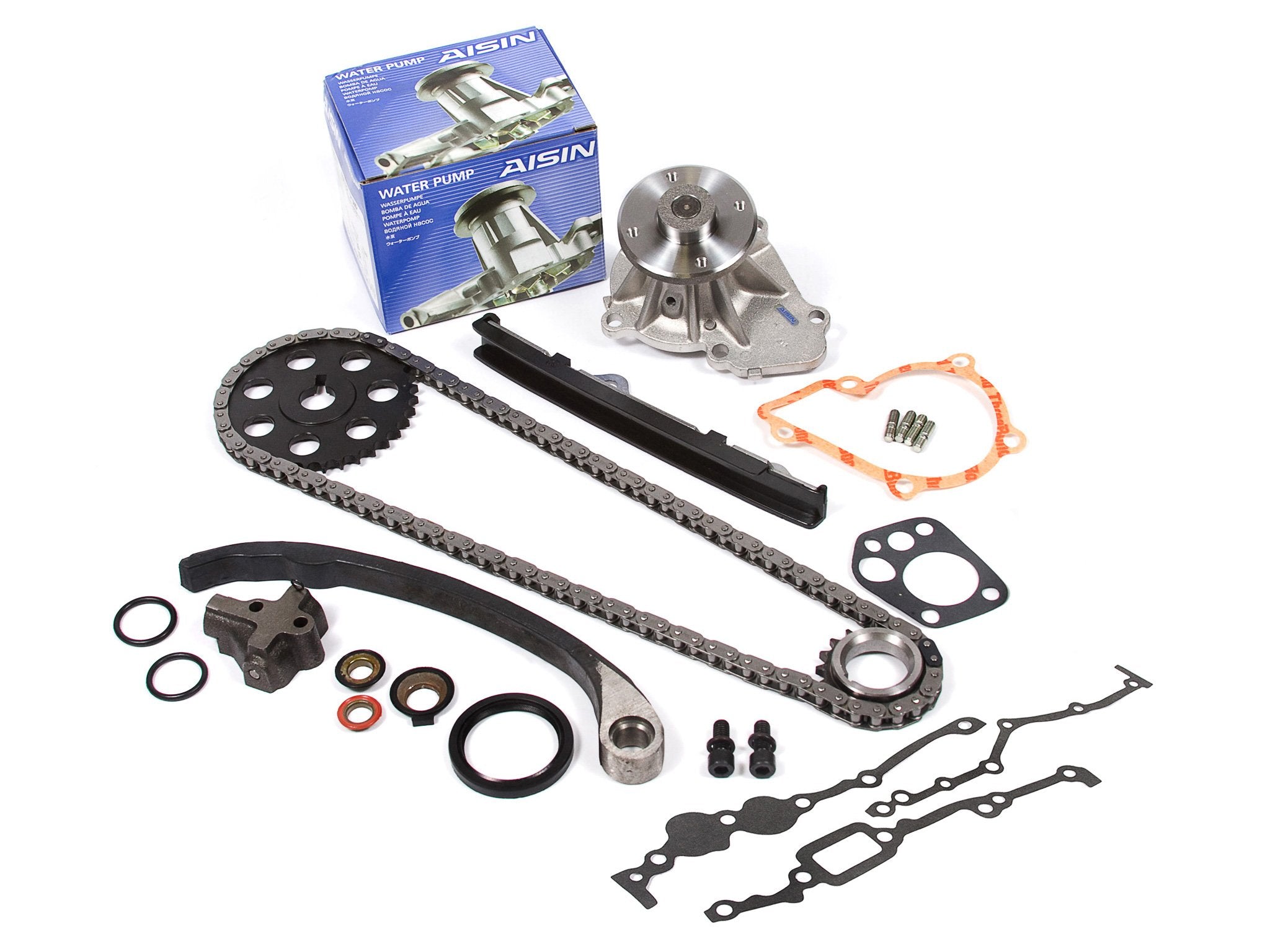 Evergreen Tk3005Wpa Compatible With Nissan Ka24E Timing Chain Kit W/Water Pump