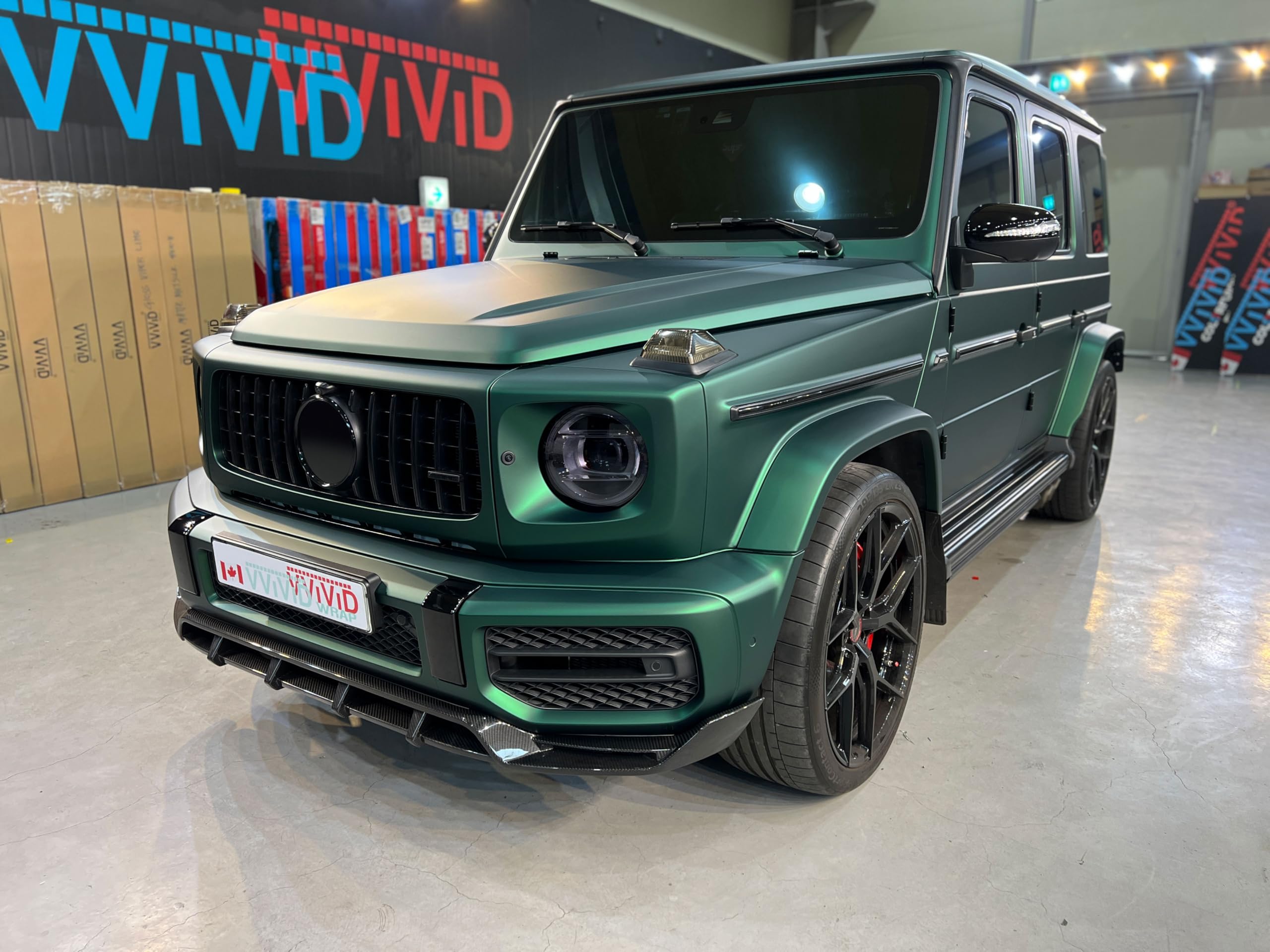 Colorfusion Ppf By Vvivid, Satin Chrome Stealth Green Dry Apply Ppf Vinyl Car Wrap Roll 1.3Ft X 5Ft