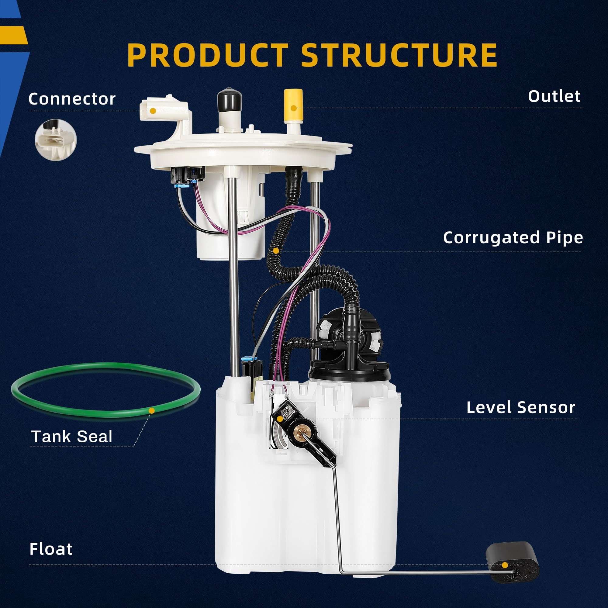 Dwvo Fuel Pump Assembly Compatible With 2009 2010 2011 2012 2013 2014 Ford F-150 F150 3.7L 4.6L 5.0L 5.4L