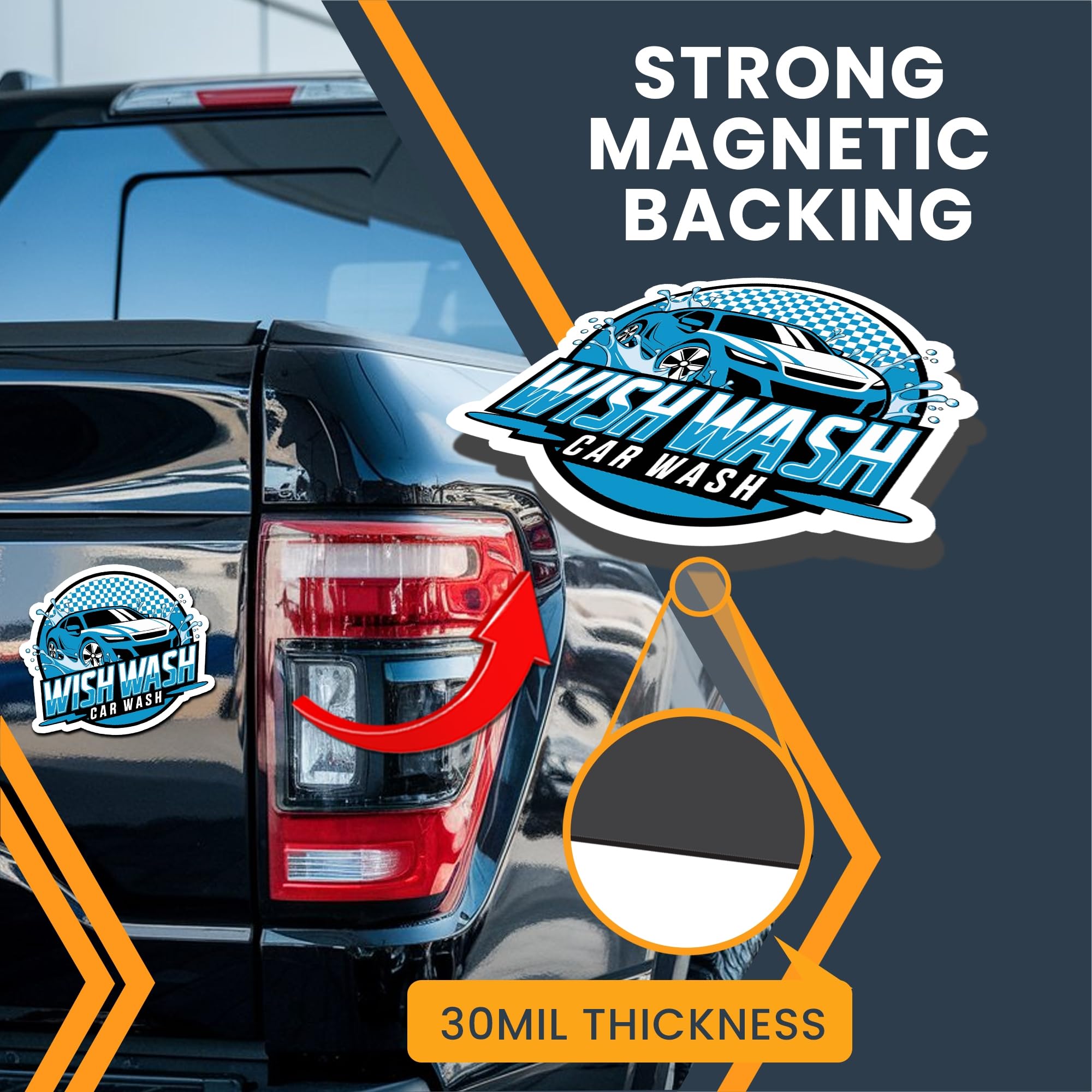 Magnet Me Up Custom Car Magnet - Personalized Die-Cut Magnetic Decal, Weatherproof Uv-Printed, Strong Hold, Upload Image & Text