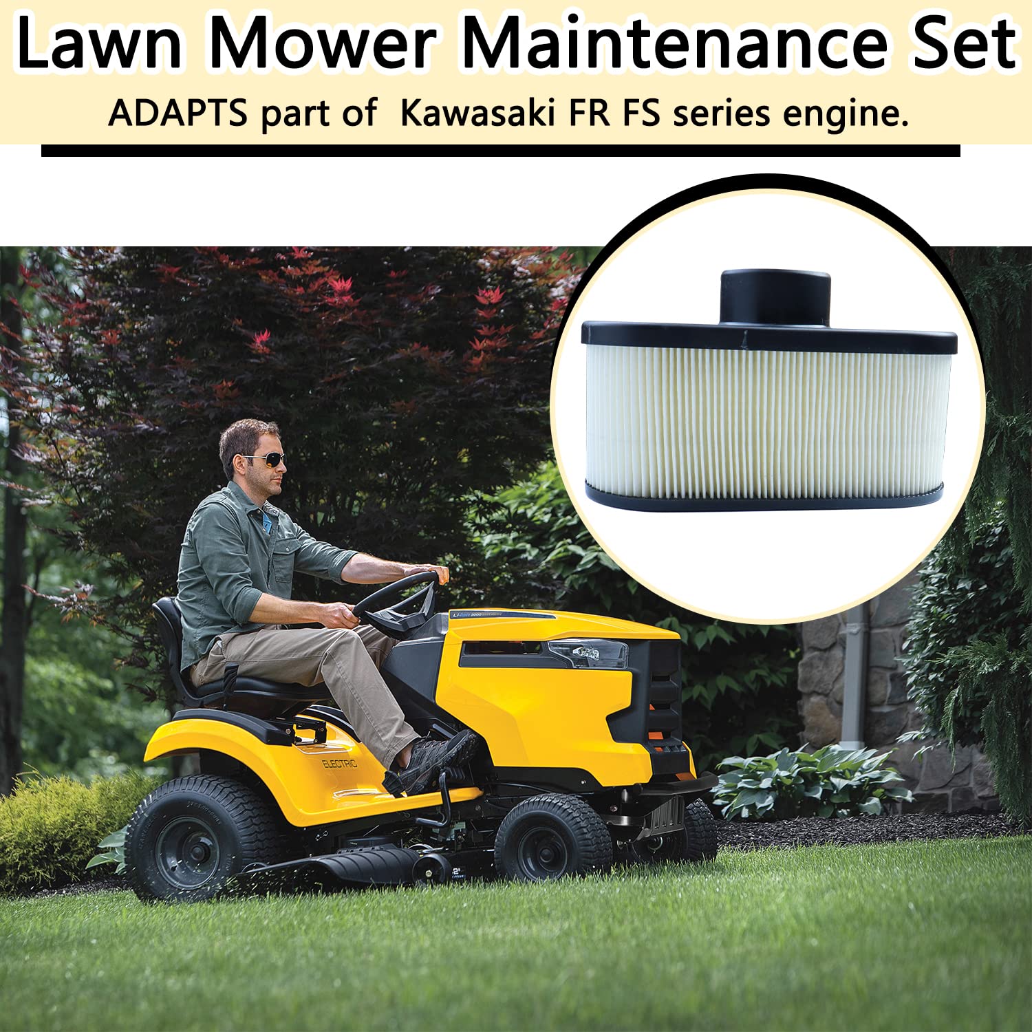 49065-7007 Lawn Mower Tune Up Kit Compatible With Kawasaki Fr691V Fr651V Fr730V Fs481V Fs541V Fs600V Fs730V Engine,Replace 49065