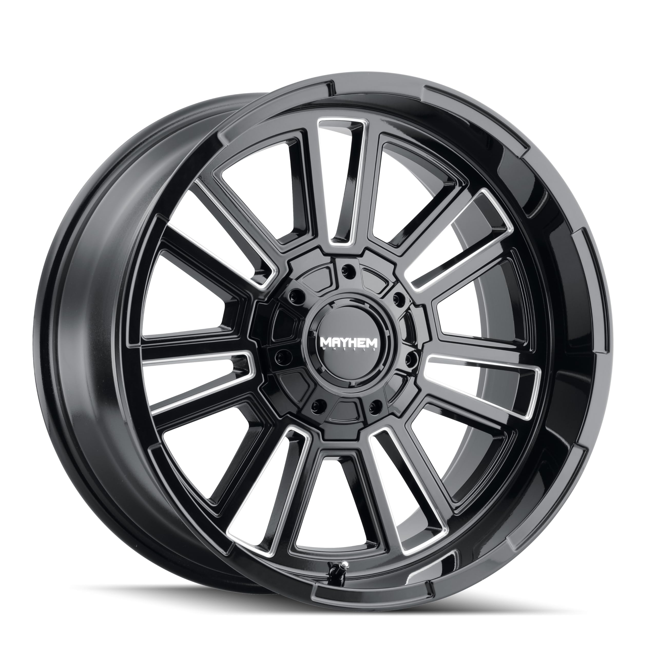 Mayhem Apollo 8115 Gloss Black Milled 20-9 8-165.1 18Mm 125.2Mm (1) Wheel