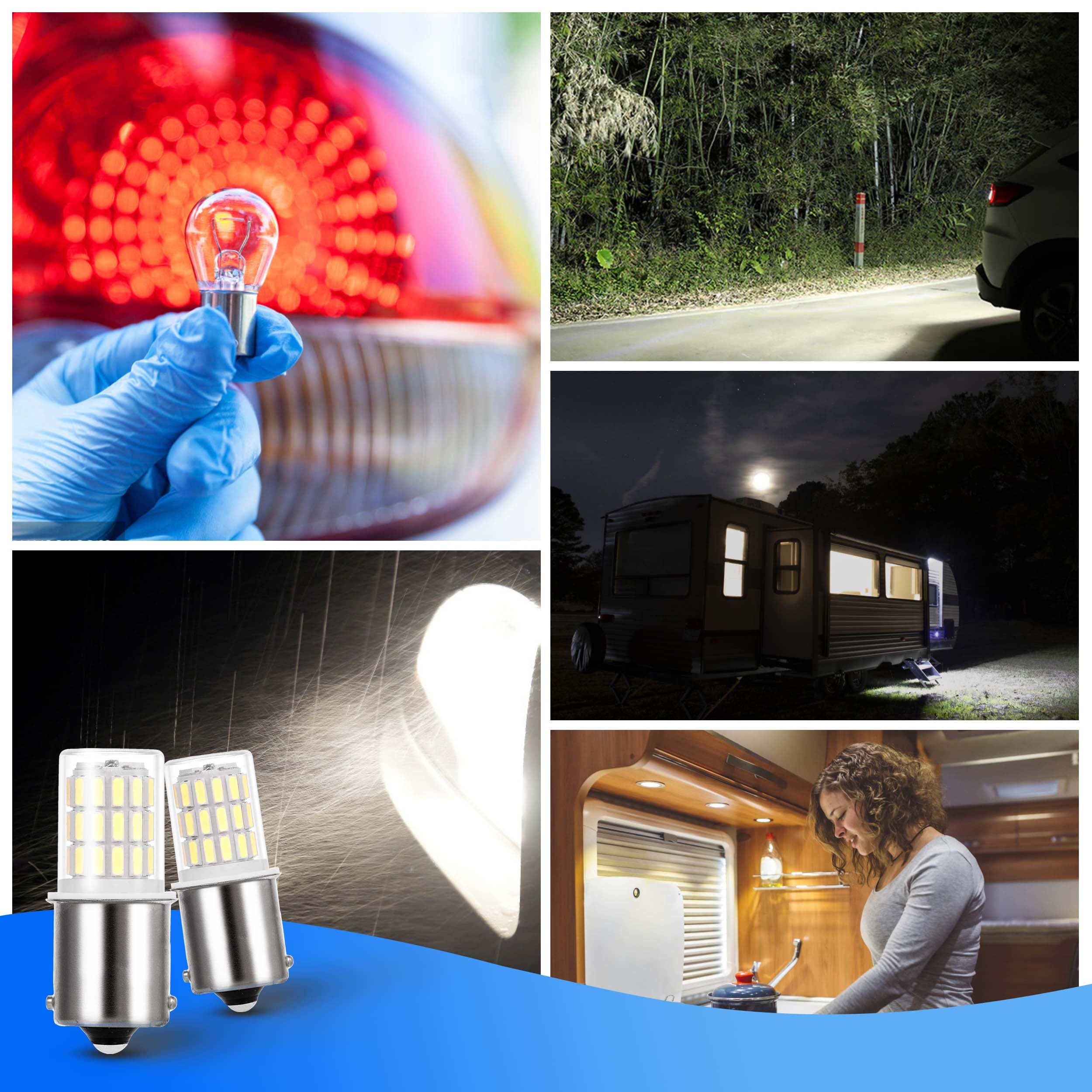 Heifymi 1156 1141 1003 7506 Ba15S Led Bulb,12V-24V For Rv Camper Interior Dome Exterior Porch Light Outdoor Landscape Lighting,S