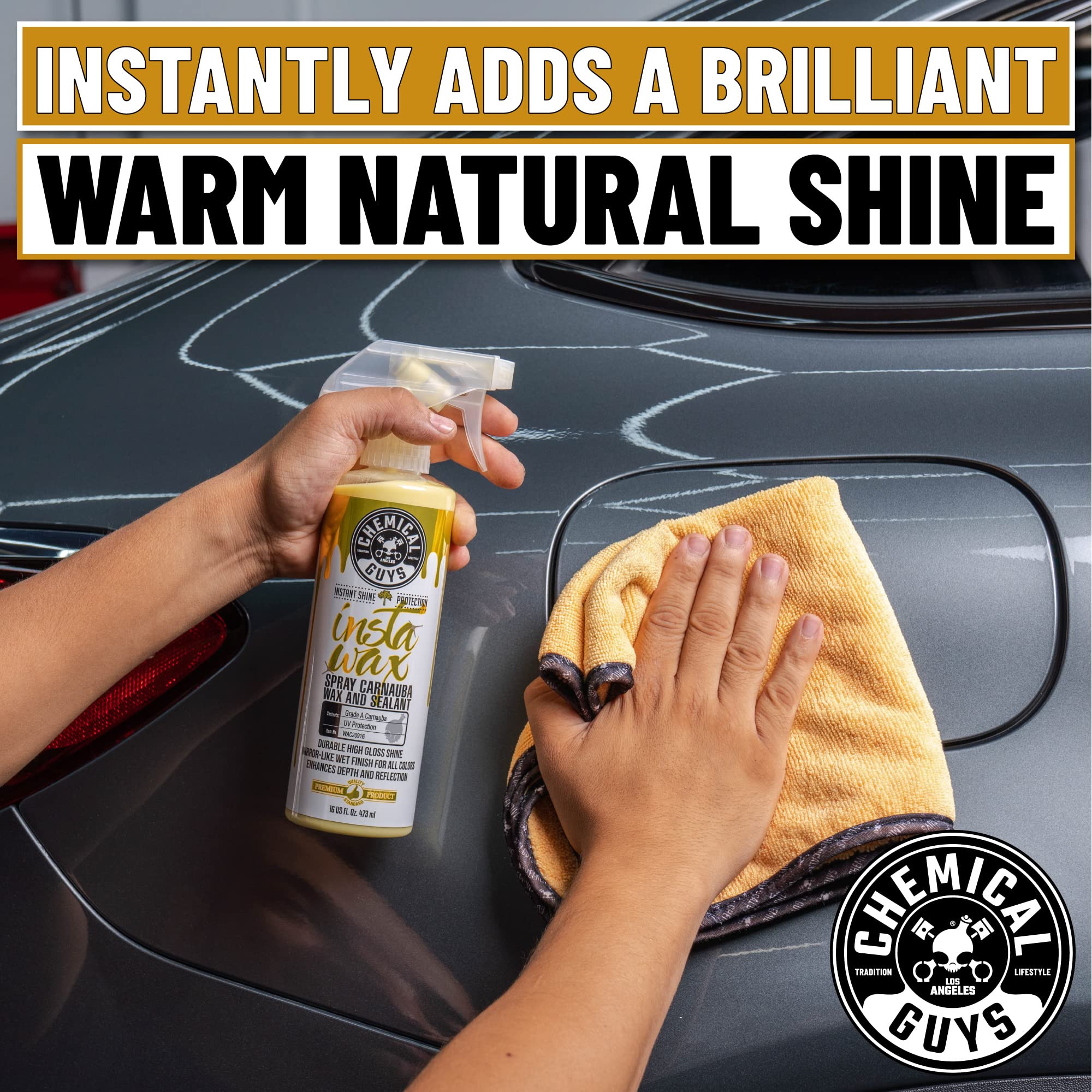 Chemical Guys Wac20964 Instawax Liquid Carnauba Shine And Protection Spray, Safe For Cars, Trucks, Suvs, Motorcycles, Rvs & More