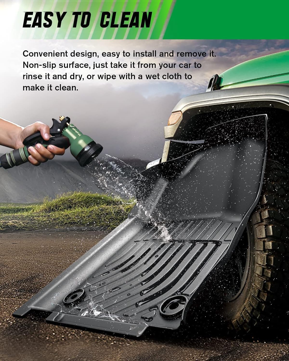 Viwik Floor Mats For Toyota Corolla 2014-2019 With Automatic Transmission, Tpe Rubber Car Mats All Weather Custom Floor Liners F