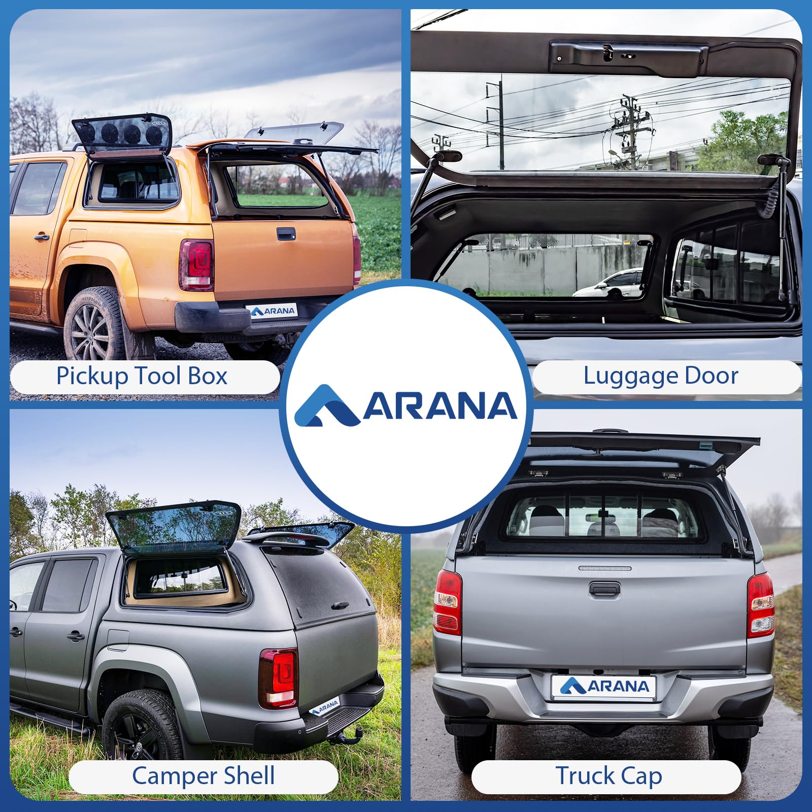 Arana 12 Inch 60Lb Gas Struts Spring Shocks C1615003 12 Inch Lift Support For Pickup Truck Toolbox Lid Luggage Door Camper Shell