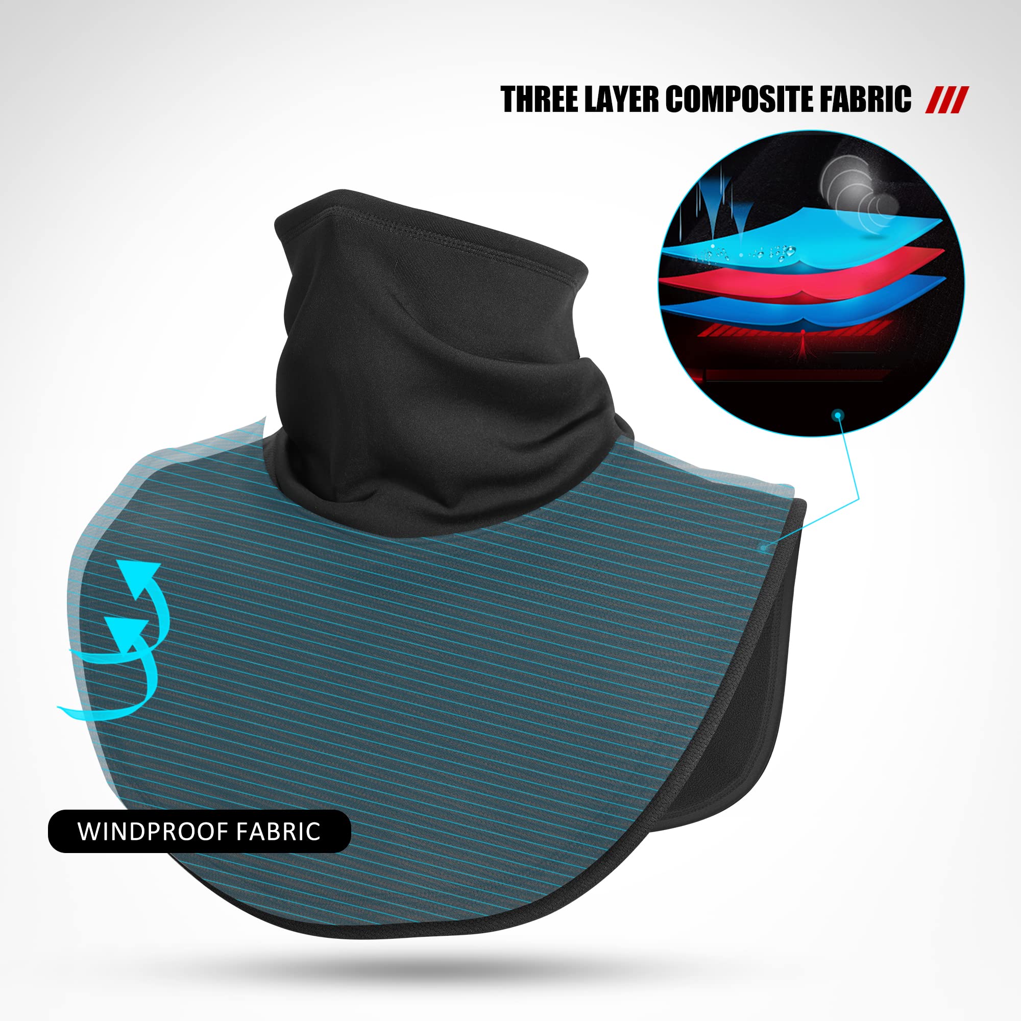 B BINMEFVN Motorcycle Neck Warmer Winter Neck Cover Gaiter Half Face Mask Windproof and Keep Warm for Men Women