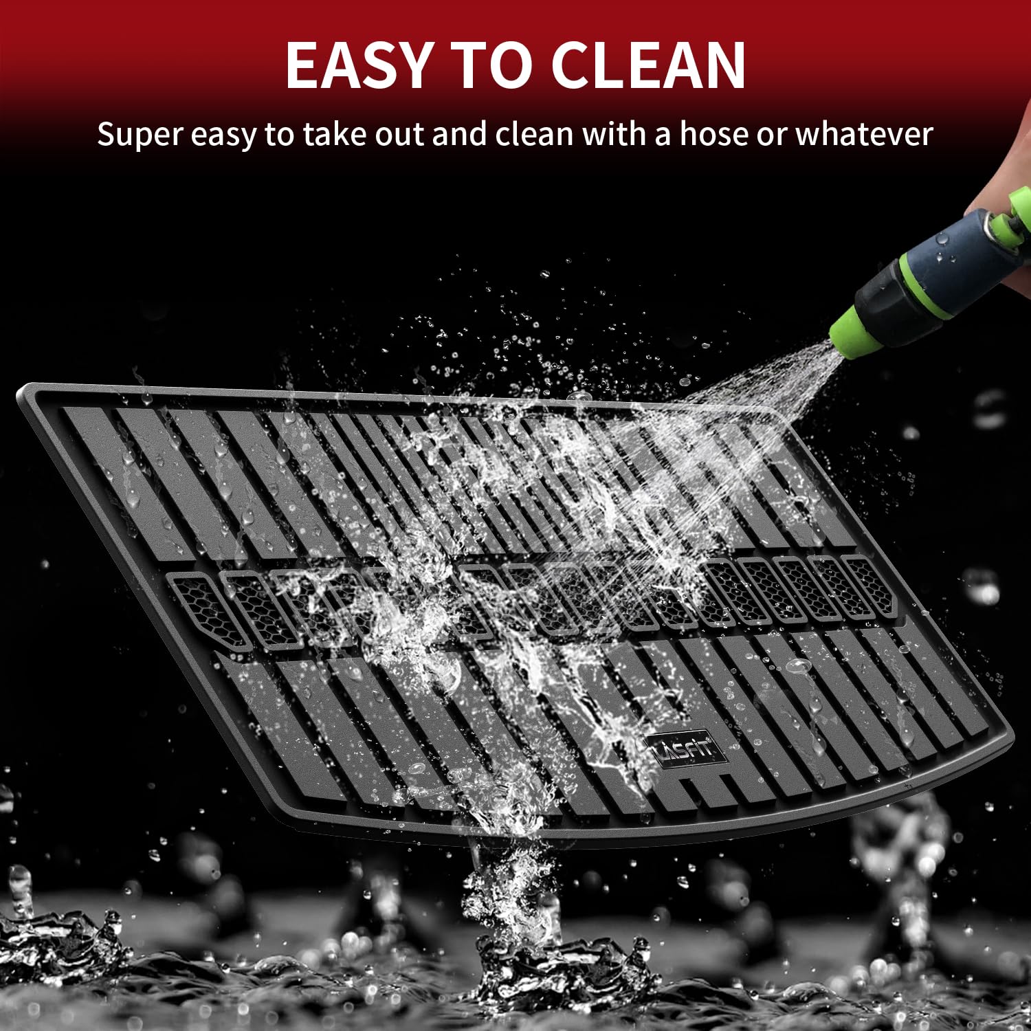 Lasfit Trunk Mat For Jeep Grand Cherokee L 2021-2025 6-Passenger And 7-Passenger All Weather Tpe Custom Fit Cargo Mat Trunk Line