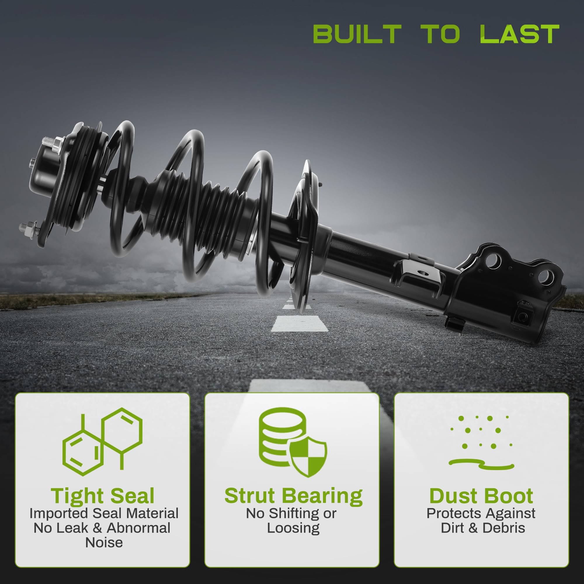 Autosaver88 Front Complete Struts Shocks Assembly Compatible With 2012-2014 Hyundai Sonata 2.4L 2.0L, 2012-2015 Kia Optima 2.0L