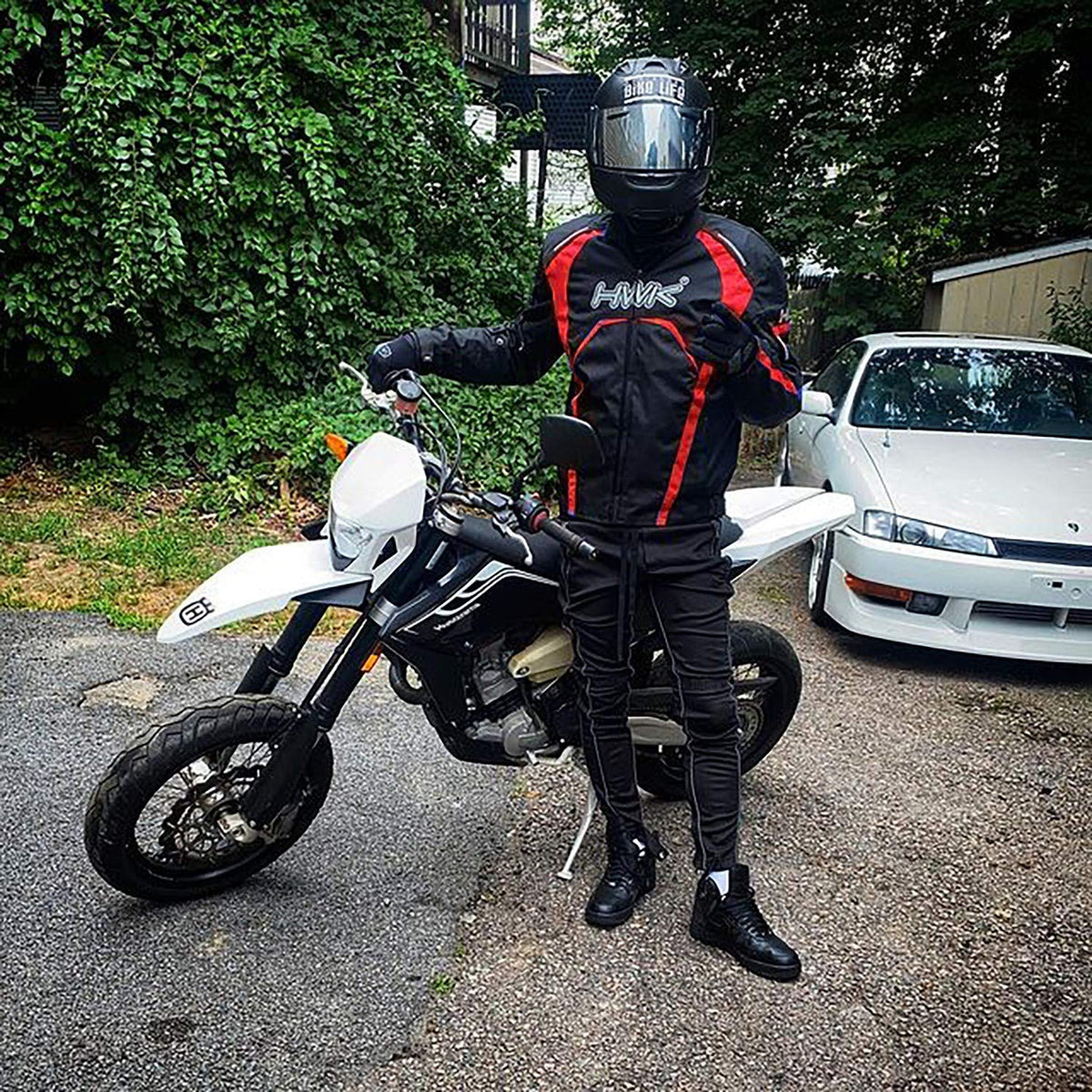 Hwk Motorcycle Jacket Men'S Riding Textile Racing Motorbike Hi-Vis Biker Ce Armo WBCARB07XYYZN43