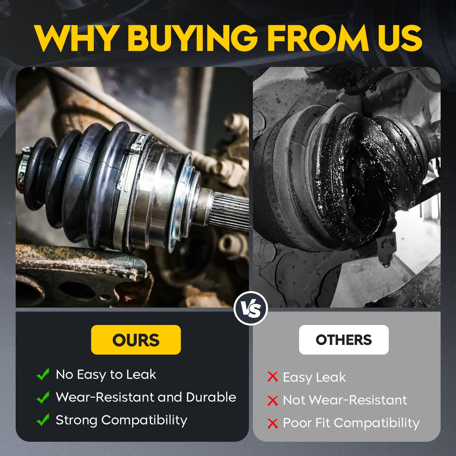 Chabushi Rear CV Axle for Polaris Sportsman 400 450 500 570 700 800 EFI/HO 2006-2014, 1 pcs Rear Left/Right 4340 Chromoly Steel