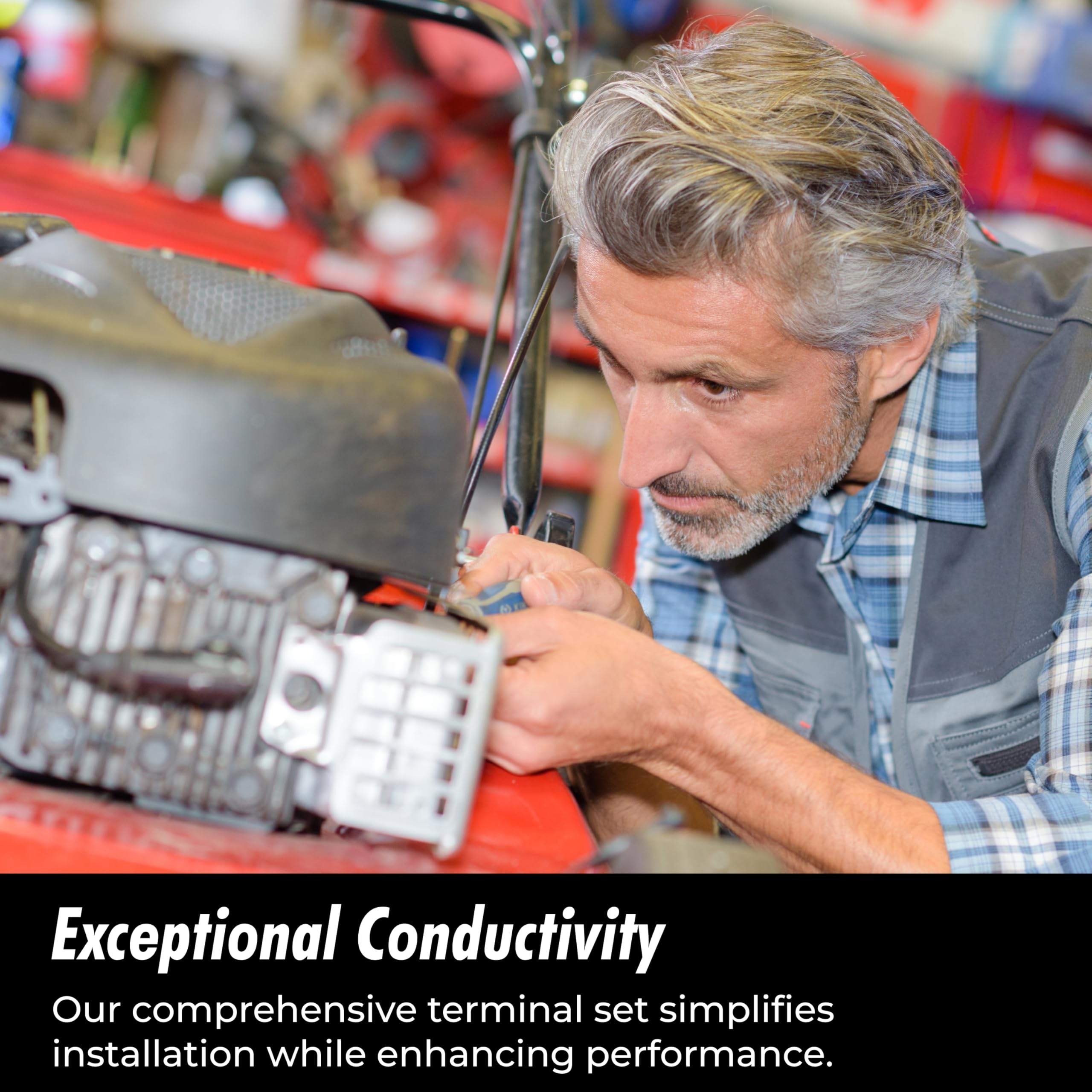 Installgear 0/4/8 Or 10 Gauge Battery Terminals With Shims - Positive And Negative - For Battery Pack, Car Battery Terminal, Bat