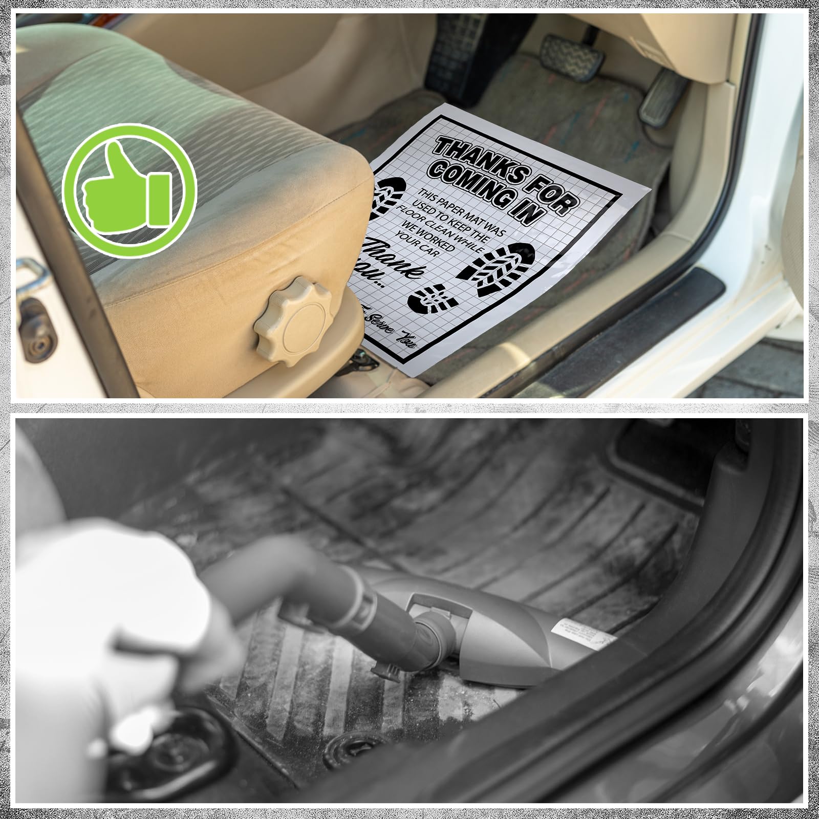 Drydiet 500 Pcs Waterproof Car Floor Mats Covers Protector Automotive Floor Mats Disposable Auto Vehicles PE Plastic Car Vehicle