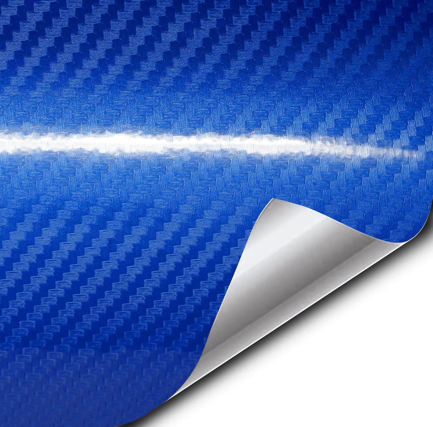 Vvivid Epoxy High Gloss Carbon Vinyl Automotive Wrap Film Diy Easy To Install No Mess (2Ft X 5Ft, Blue)