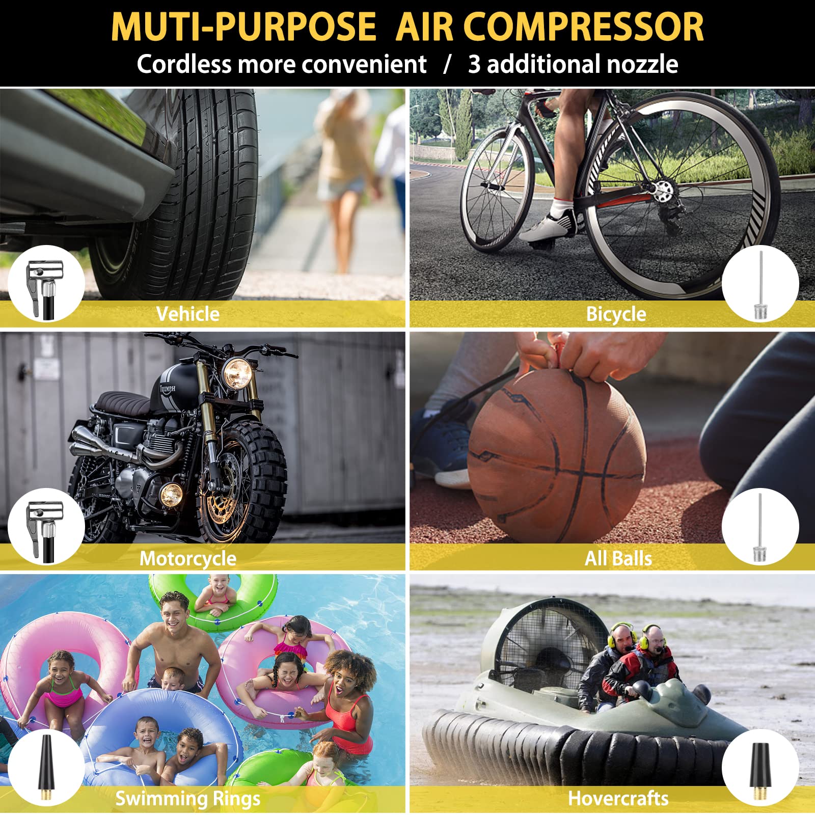 Zundian Jump Starter With Air Compressor 260Psi, 1000A Portable Car Jump Starter, 4-In-1 Battery Booster Pack For Vehicles(3L Ga