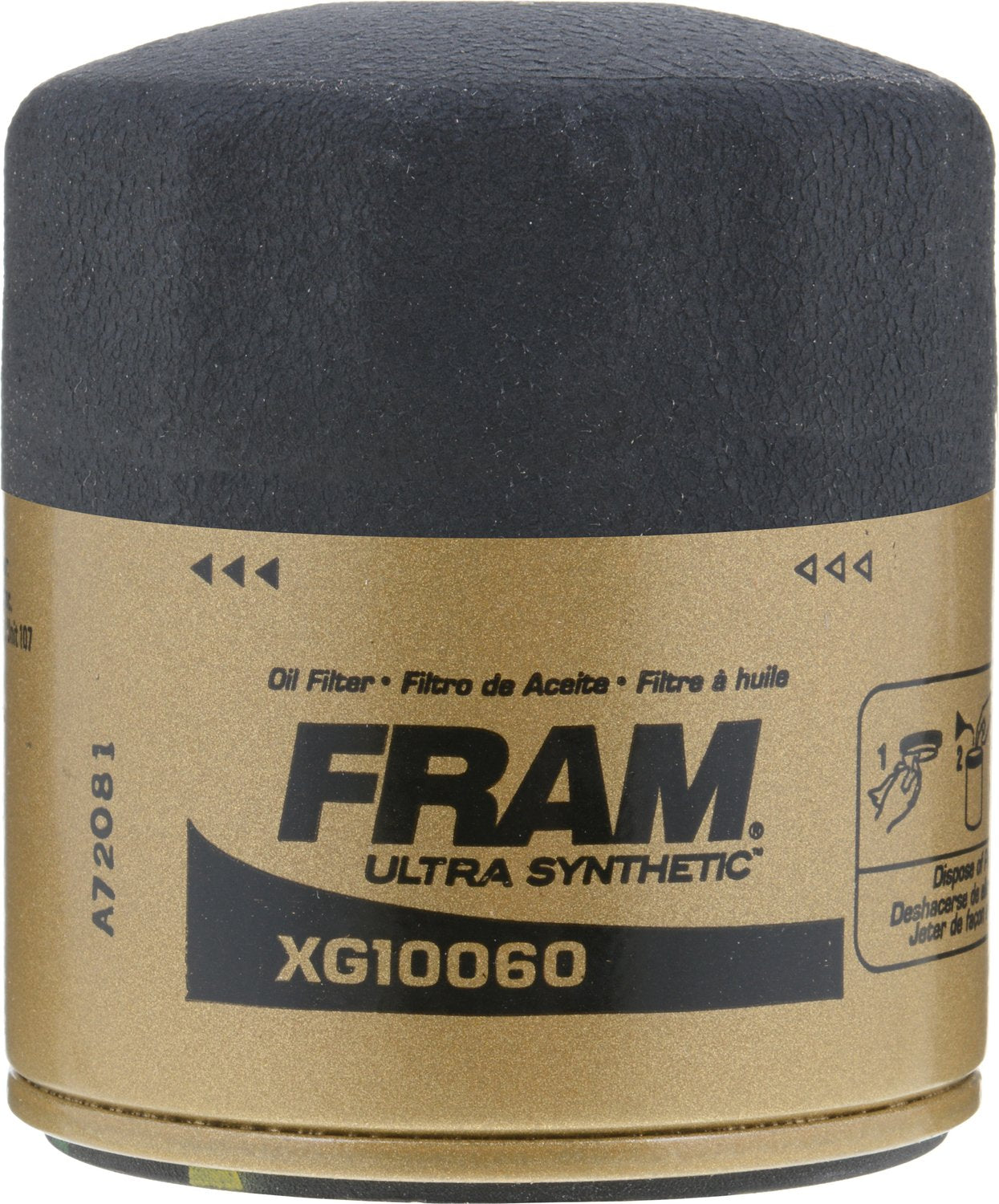 Fram Ultra Synthetic Automotive Replacement Oil Filter, Designed For Synthetic Oil Changes Lasting Up To 20K Miles, Xg10060 With