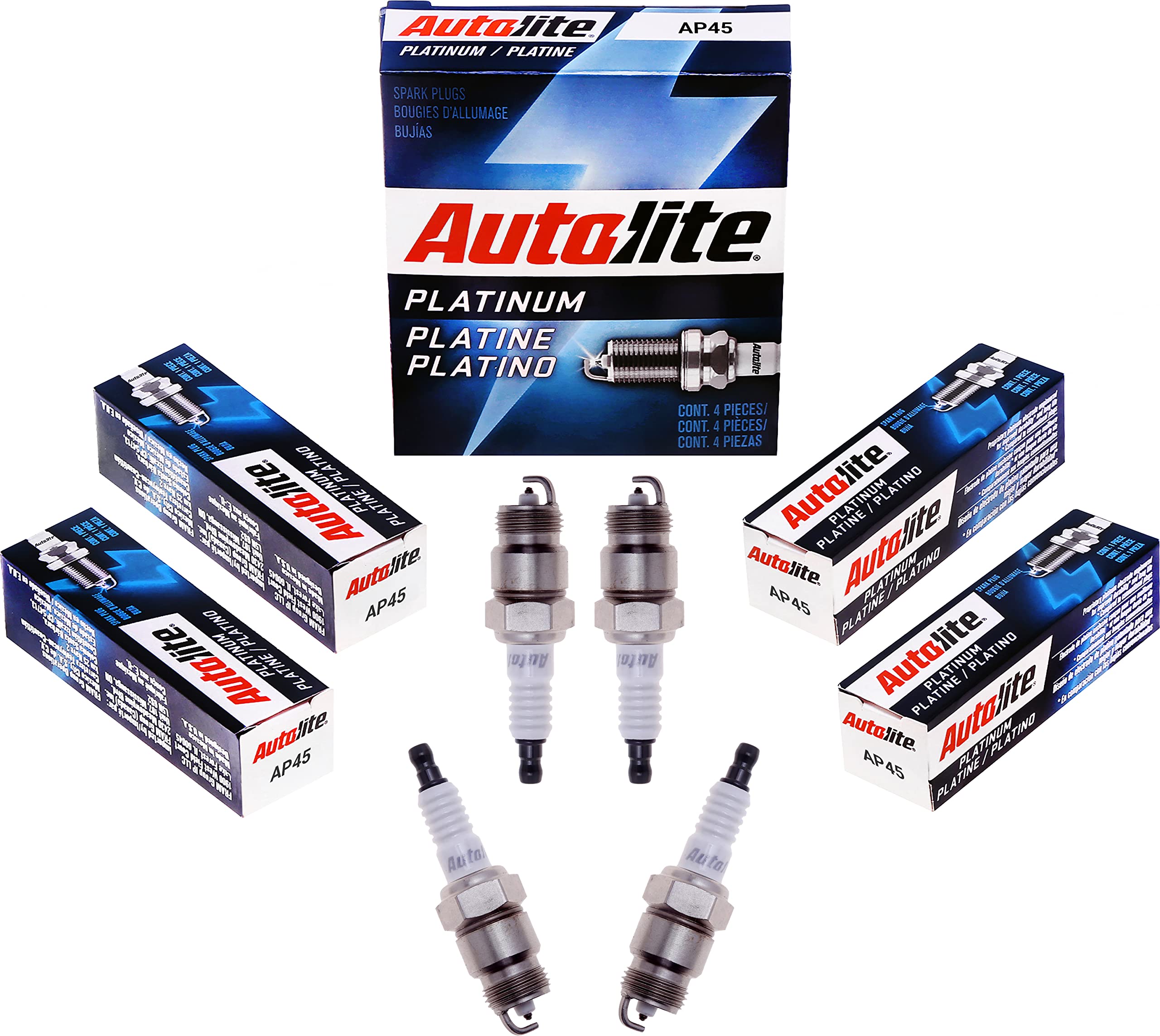 Autolite Platinum Ap45 Automotive Replacement Spark Plugs (4 Pack)