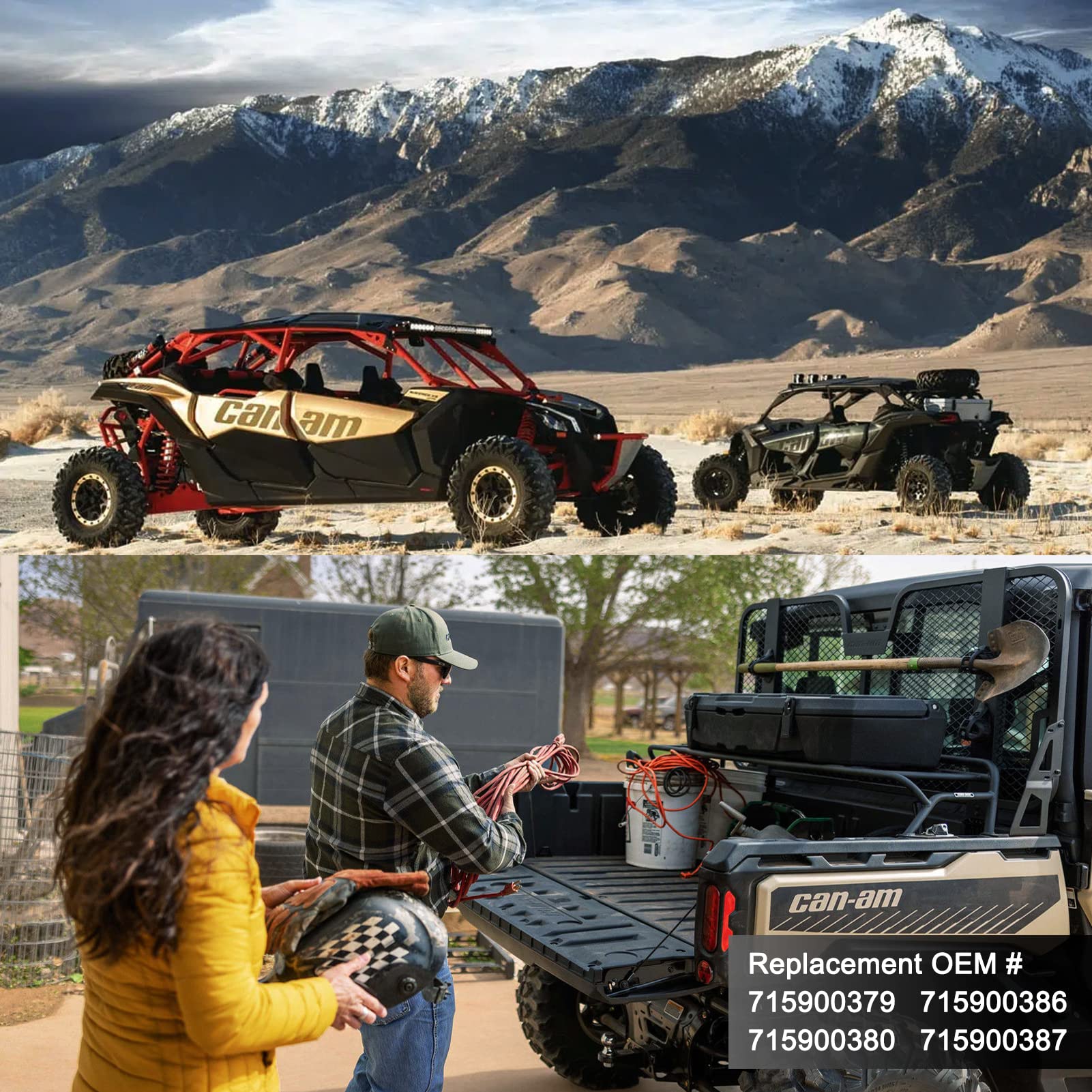 4 Sets Front & Rear Brake Pads for Can-Am Maverick X3 & X3 Max 4x4 XRS DPS 2017-2023,2019 2020 2021 Maverick Trail 800 1000 Spor