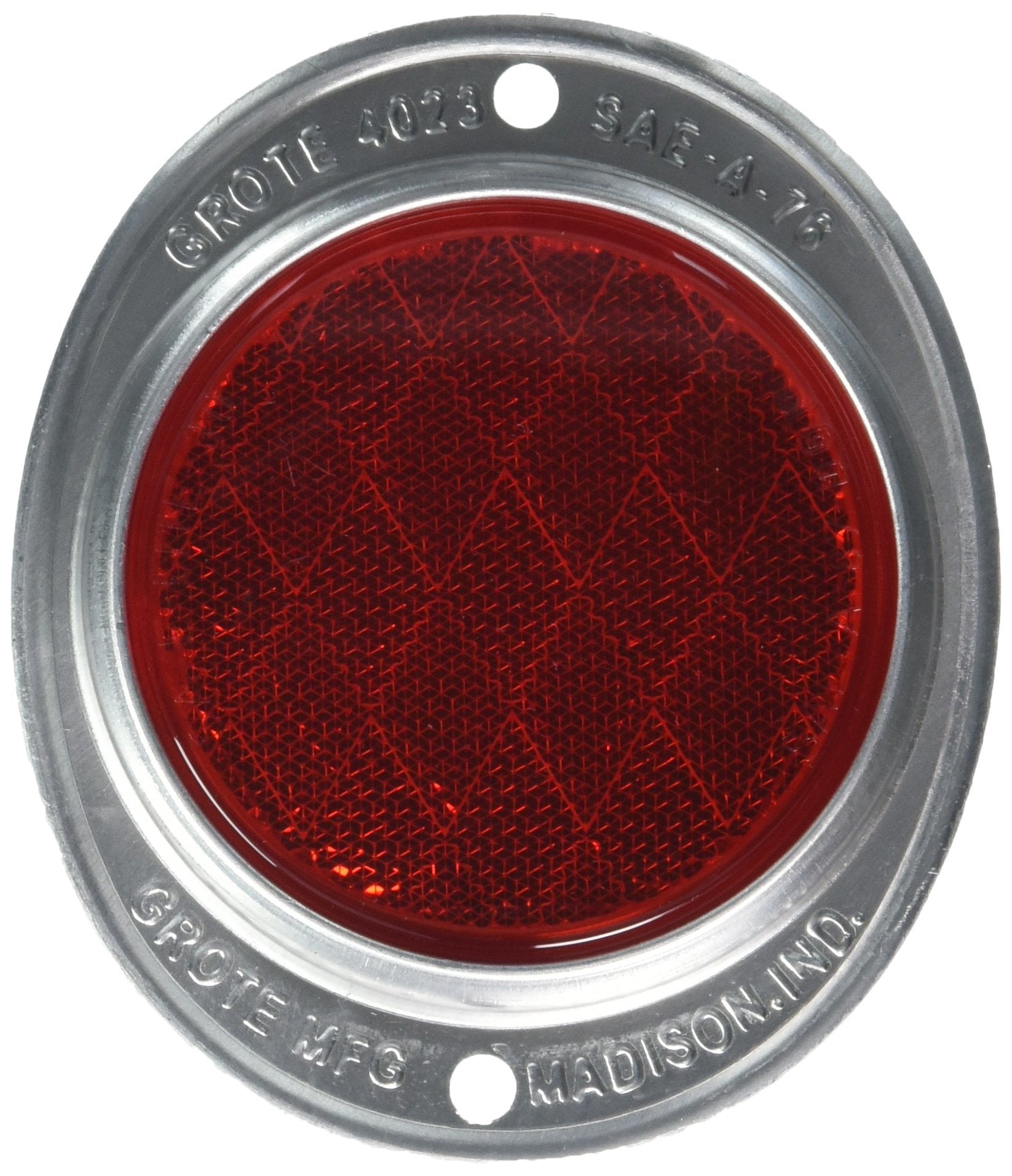 Grote 40232 Red Aluminum Two-Hole Mounting Reflector