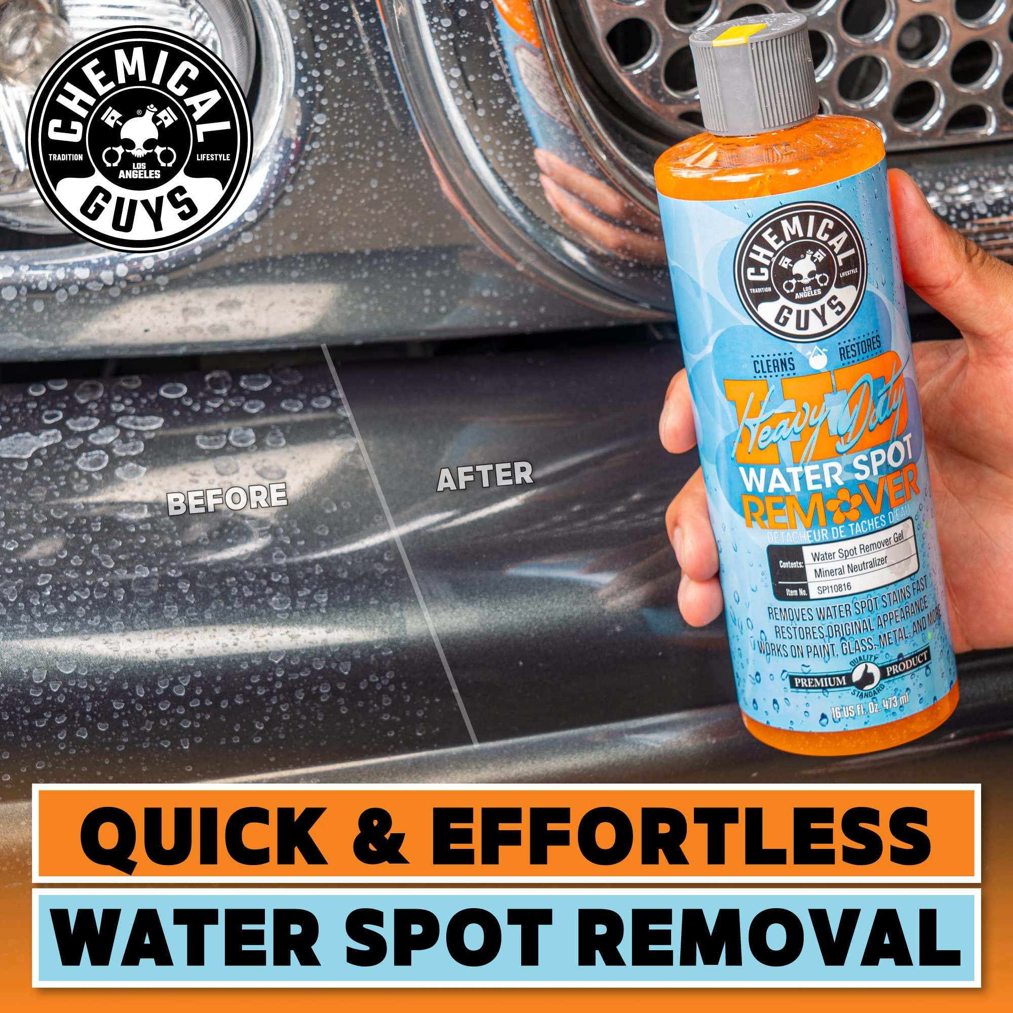 Chemical Guys Spi10816 Heavy Duty Water Spot Remover, Safe For Cars, Trucks, Motorcycles, Rvs & More, 16 Fl Oz