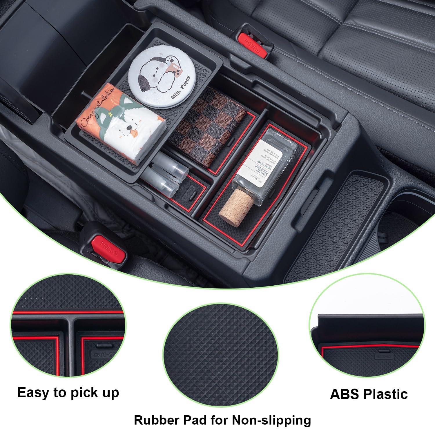 Pimcar Center Console Organizer Compatible With 2023 2024 2025 Honda Cr-V Lx/Ex/Exl/Sport/Sport-L/Sport Touring Hybrid Abs Plast