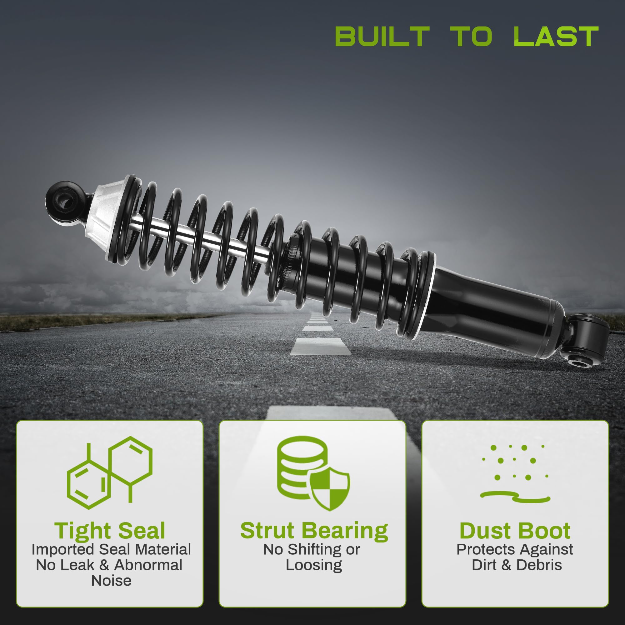 Autosaver88 Rear Load Shocks And Strut Compatible With 2008-2016 Chrysler Town & Country, 2008-2020 Dodge Grand Caravan, 2012-20