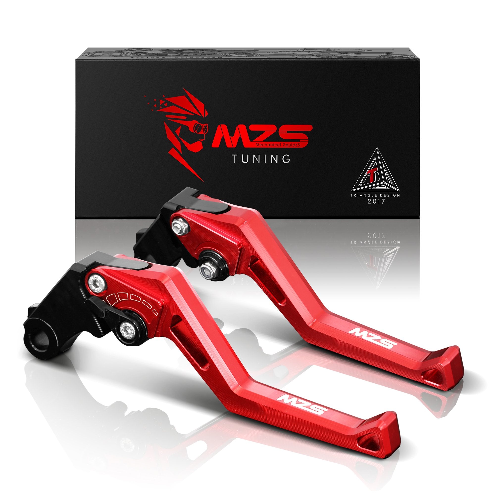 Mzs Red Motorcycle Clutch Brake Levers Short Adjustable Cnc Compatible With Grom Msx125 14-25 / Cbr500R Cb500F Cb500X 13-21 / Cb
