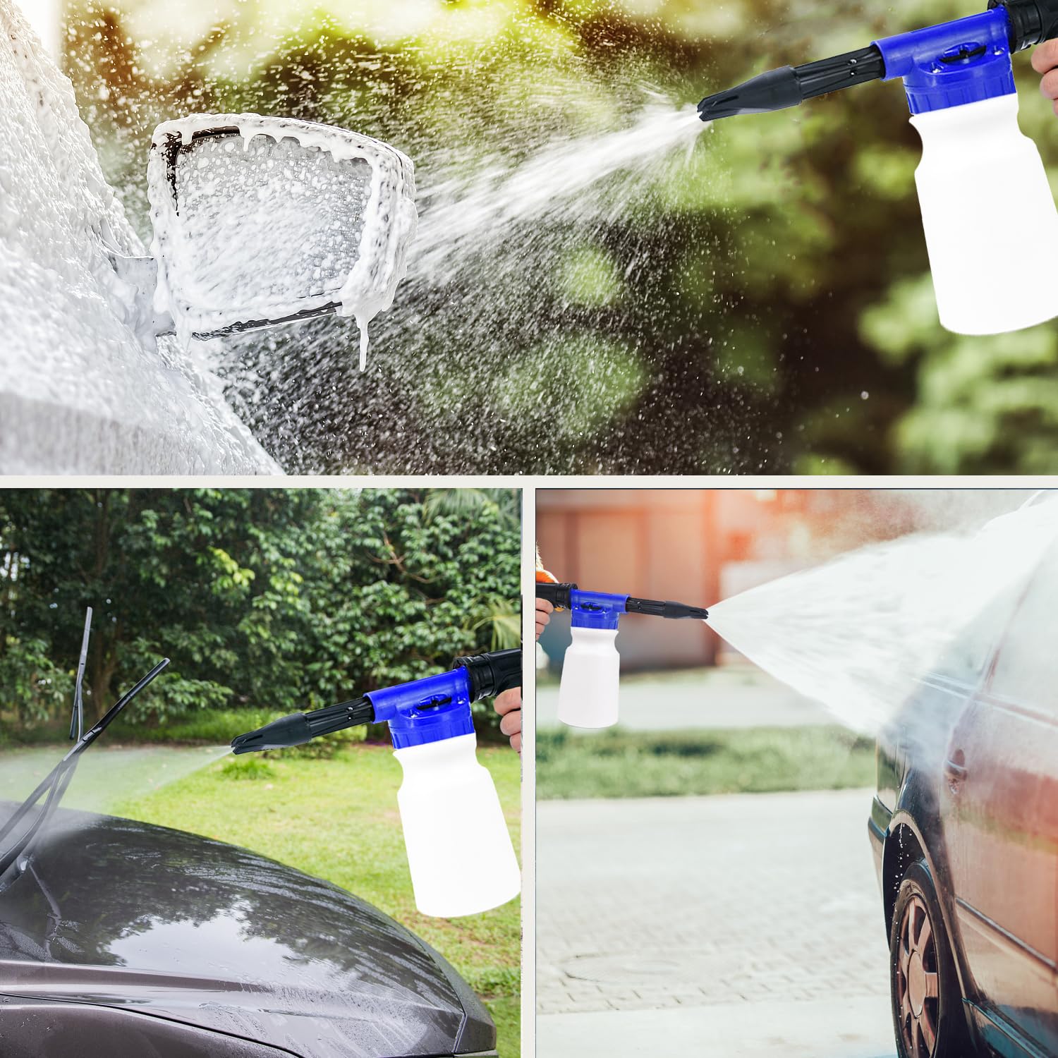 Lianxin 37Pcs Car Wash Detailing Kit Foam Gun Sprayer Long Handle Foldable Car Wash Brush Bucket Towels Tire Brush Wash Mitt Spo