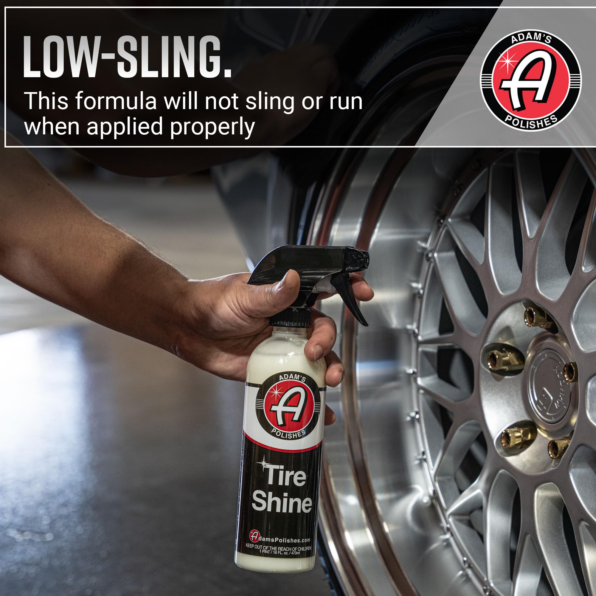 Adam'S Polishes Tire Shine Combo - Spray Tire Dressing W/ Sio2 For Non Greasy Car Detailing | Use W/Tire Applicator After Tire Cleaner & Wheel Cleaner | Gives A Ceramic Coating Car Wax