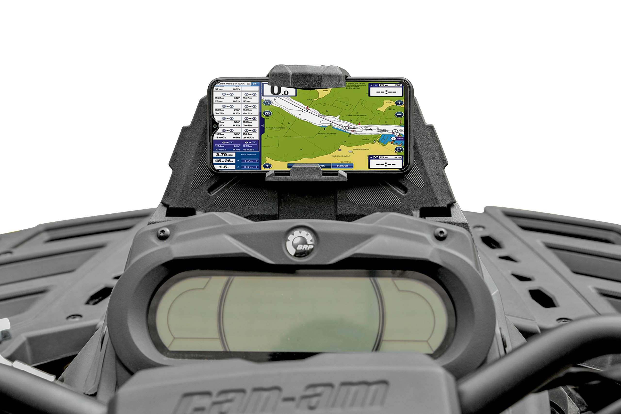 SAUTVS Electronic Device Holder for Can-Am Outlander 500 650 800 1000 L MAX, Smart Phone Tablet GPS Holder Mount with Storage Bo