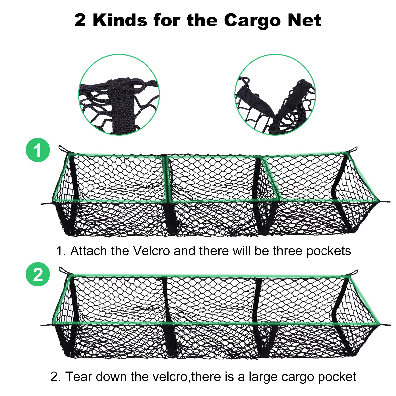 Upgrade Cargo Net Trunk Bed Organizer For Ford/Dodge/Gmc/Chevy Silverado/Toyota/Nissan/Honda/Lincoln And Pickup Truck, 59'' Long