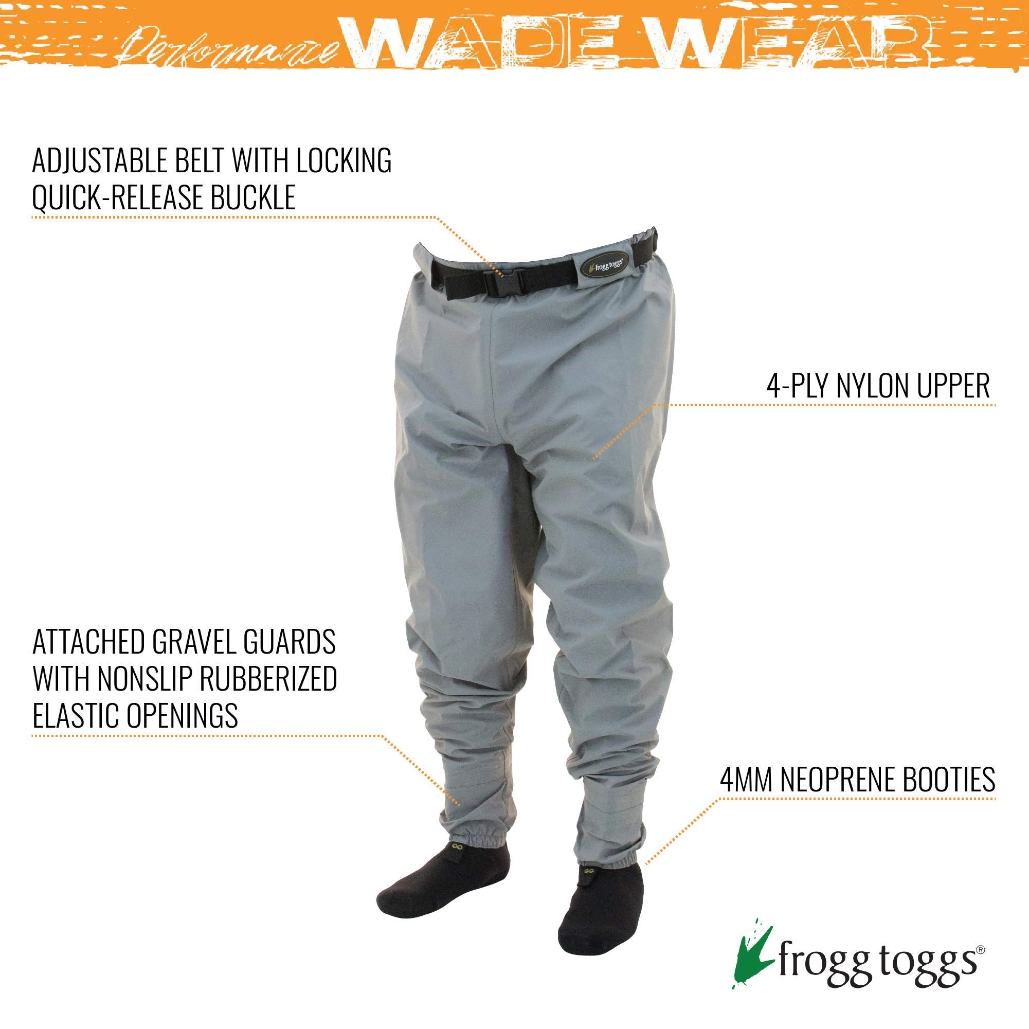 Frogg Toggs Hellbender Stockingfoot Guide Pant, Fishing Wading Pants