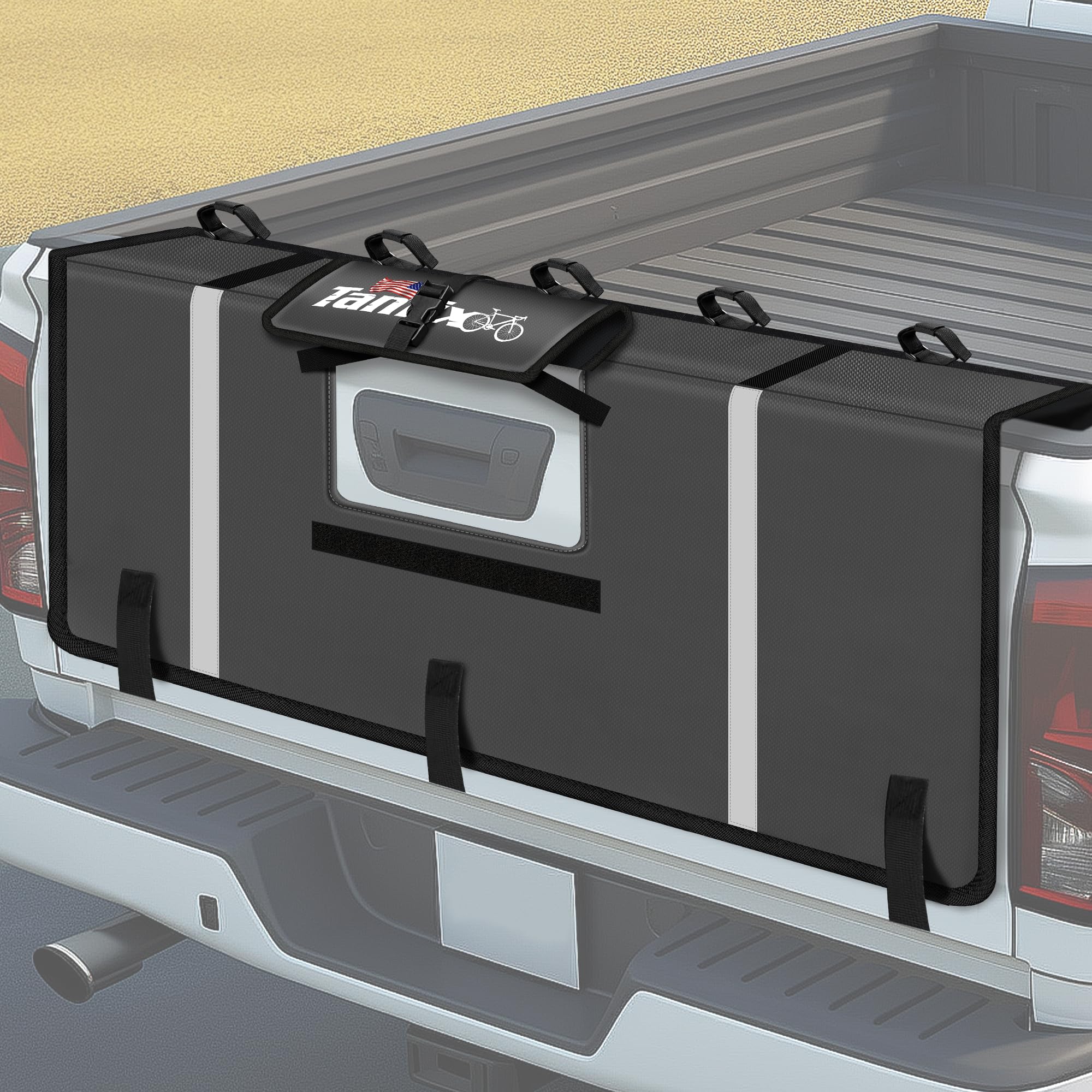 Tanfix Tailgate Pad for Mountain Bikes, HeavyDuty Pickup Truck Tailgate Protector, ScratchResistant Tailgate Pad, Fits 5 Bikes, 