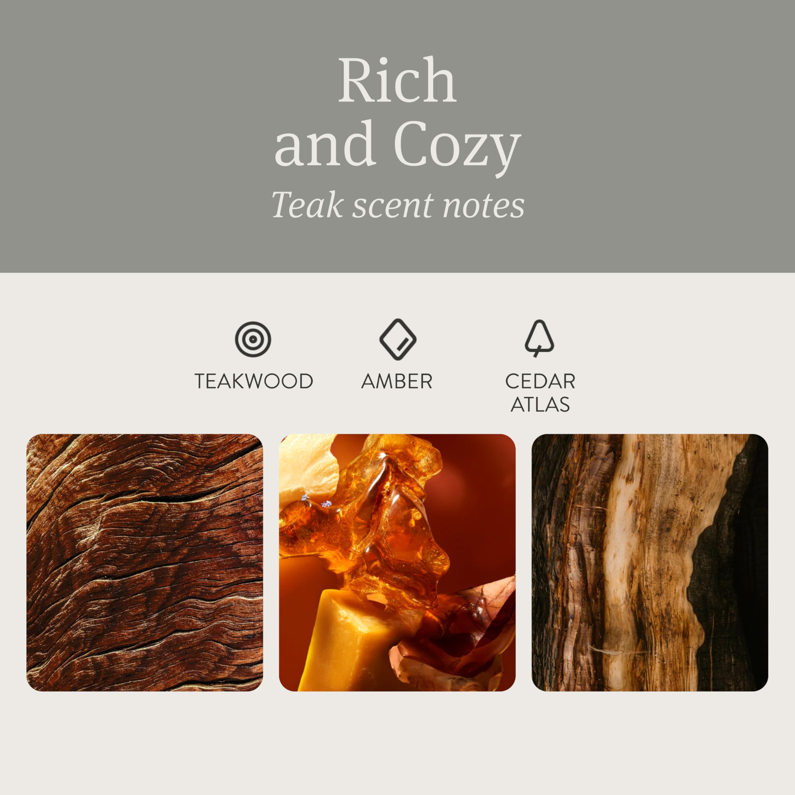 Drift Car Air Freshener - Stone Air Freshener - Car Odor Eliminator - Teak Scent Refill - Pack of 3 - NO CLIP INCLUDED