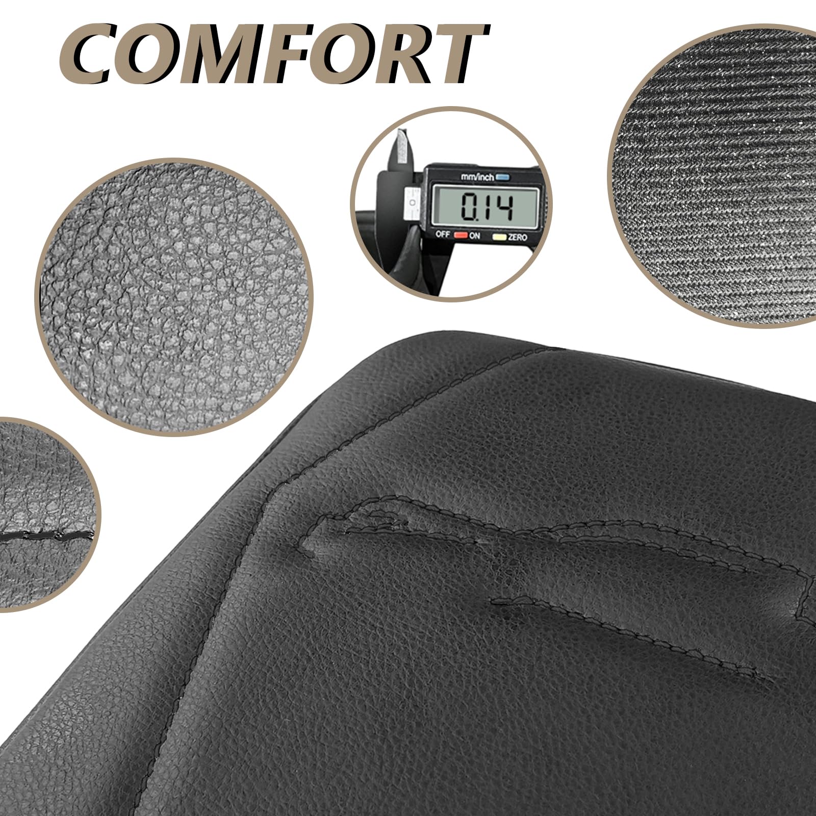 Muslogy Center Console Armrest Cover Compatible With 2024 Toyota Tacoma 2025+ 4Runner Accessories Armrest Lid Protector Vegan Le
